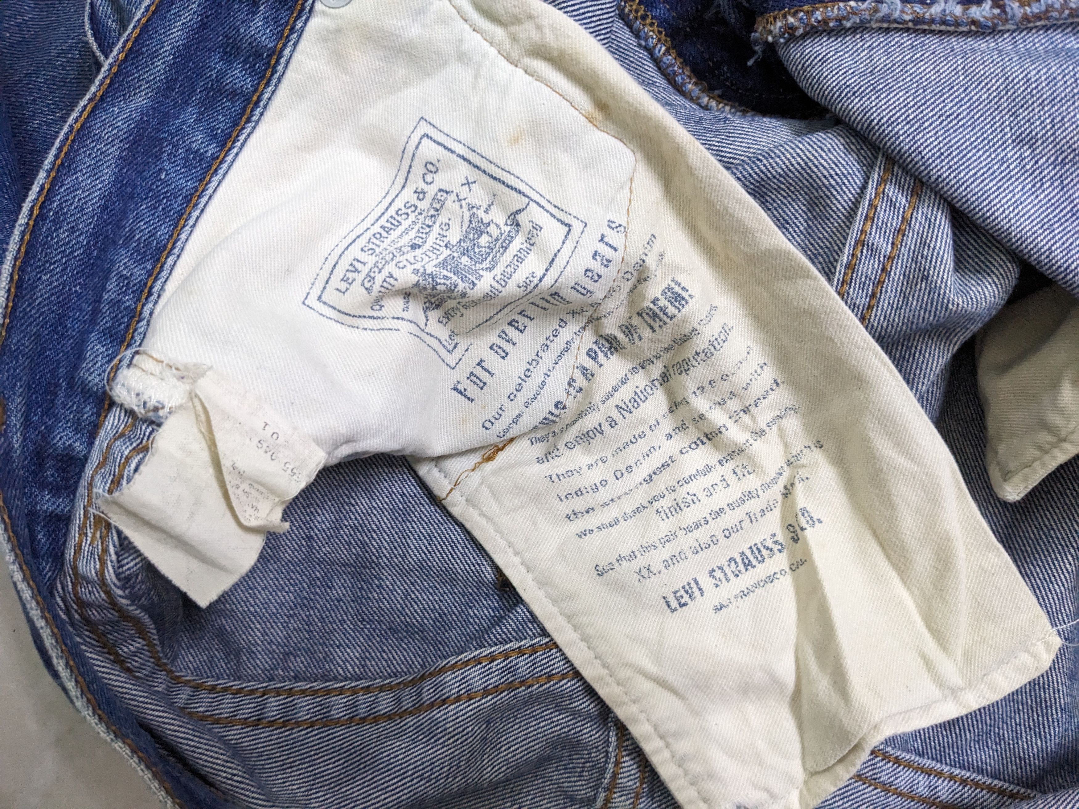 Levi's vintage 90s 501 Levi's 555 Big E Made in Usa selvedge Jeans Size US 31 - 12 Thumbnail