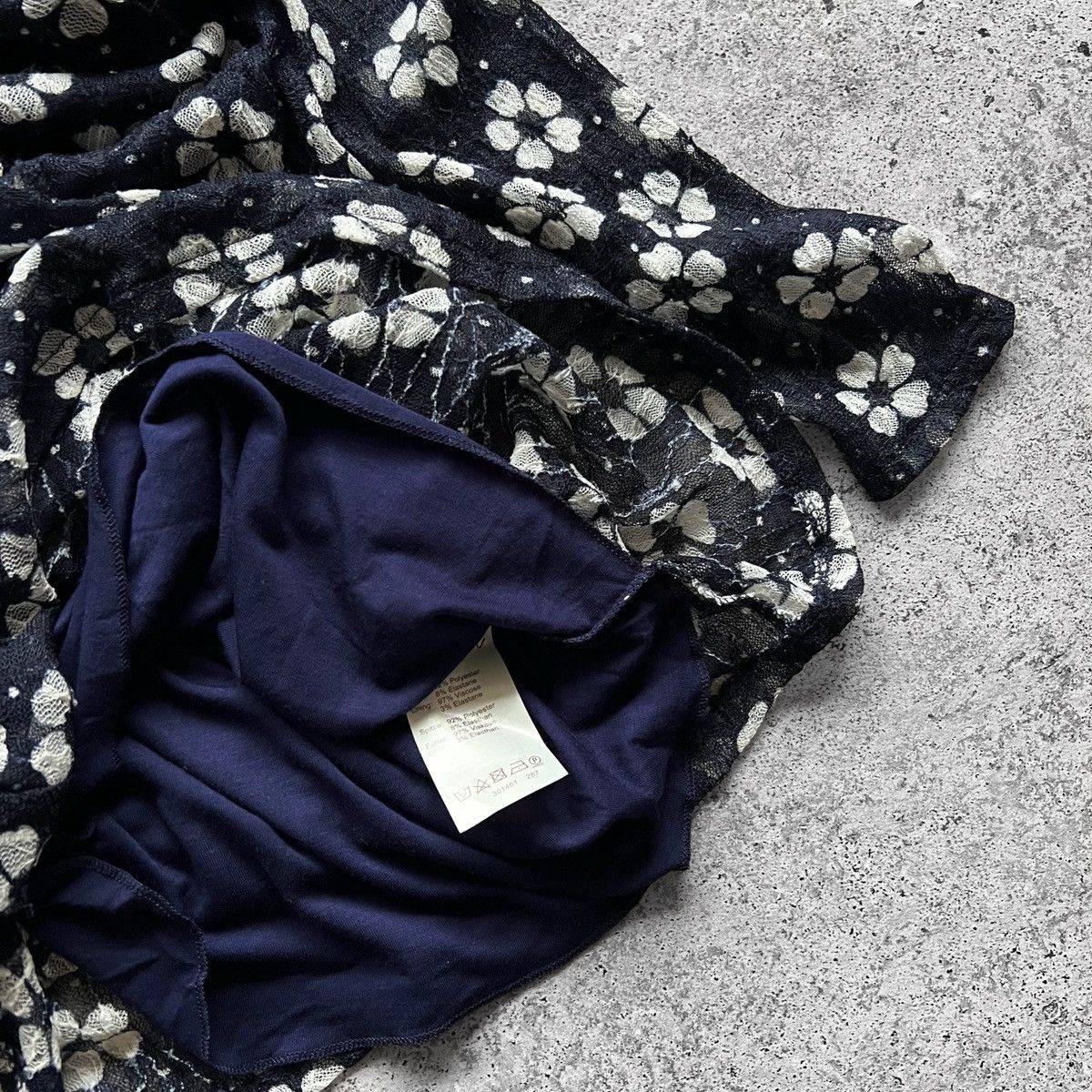Designer × Other Phase Eight Floral Blue White 3/4 Sleeve Daisy Lace Dress Size S / US 4 / IT 40 - 5 Thumbnail