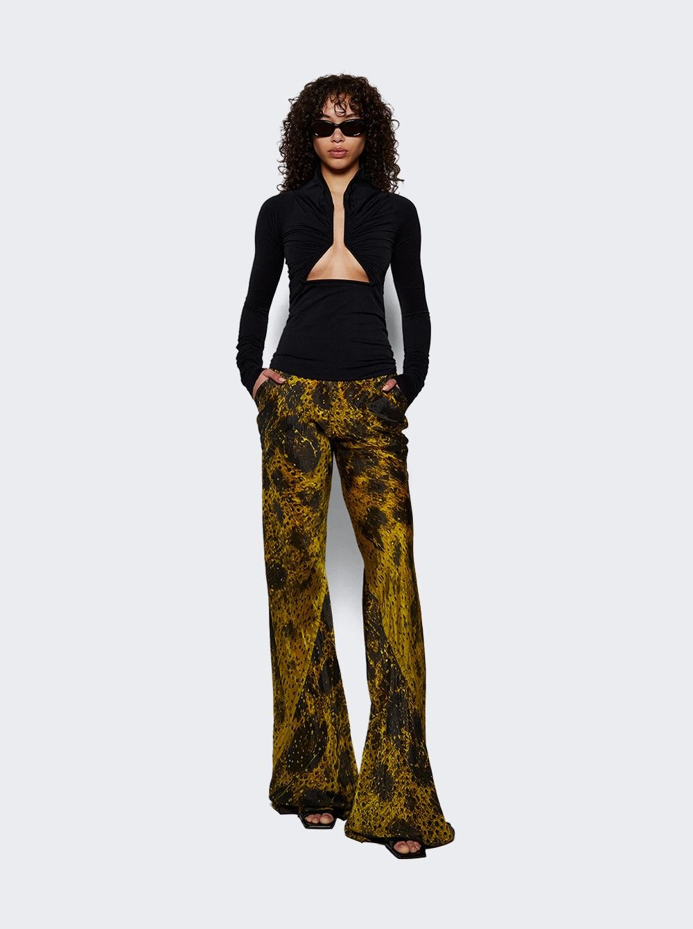 Rick Owens o1mle0426 Hollywood Bias Cut Pants in Yellow Size 28" / US 6 / IT 42 - 5 Thumbnail