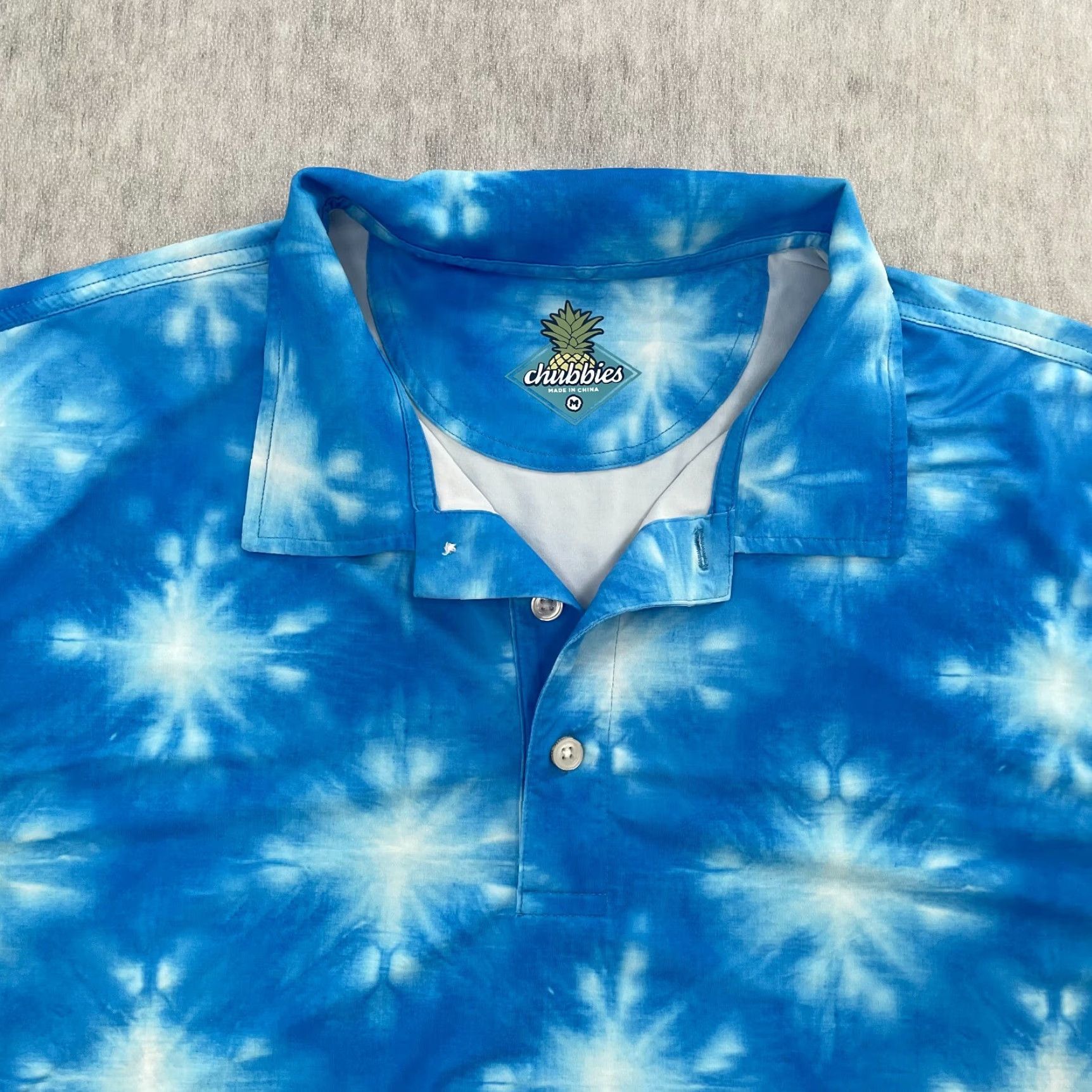 Chubbies Chubbies Shirt Adult Polo Performance Short Sleeve Mens M Blue Size US M / EU 48-50 / 2 - 3 Thumbnail