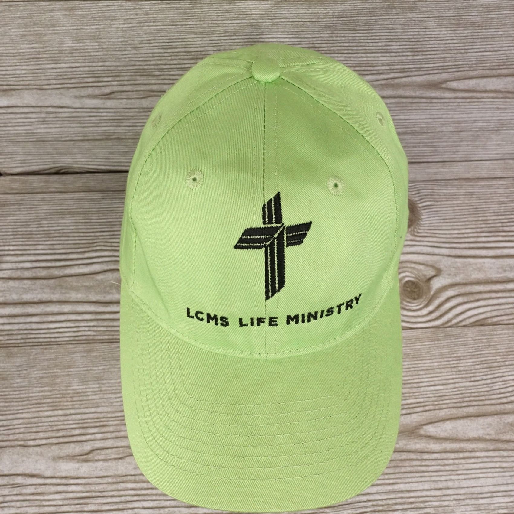 Port & Company Nike LCMS Life Ministry Lutheran Church Christian Jesus Green Baseball Hat Cap Unisex Adults Adjustable Size Solid Color Size ONE SIZE - 3 Thumbnail