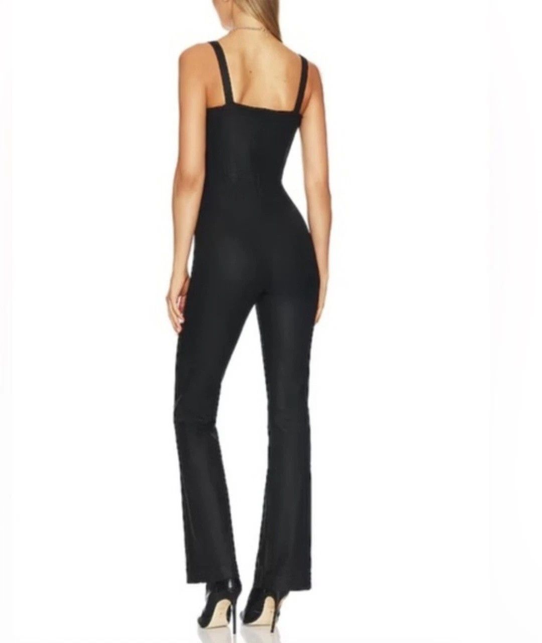 7 For All Mankind Jumpsuit Coated Denim Sleeveless Boot Leg Size XS NEW Gift Size 24" / US 00 / IT 34 - 4 Thumbnail
