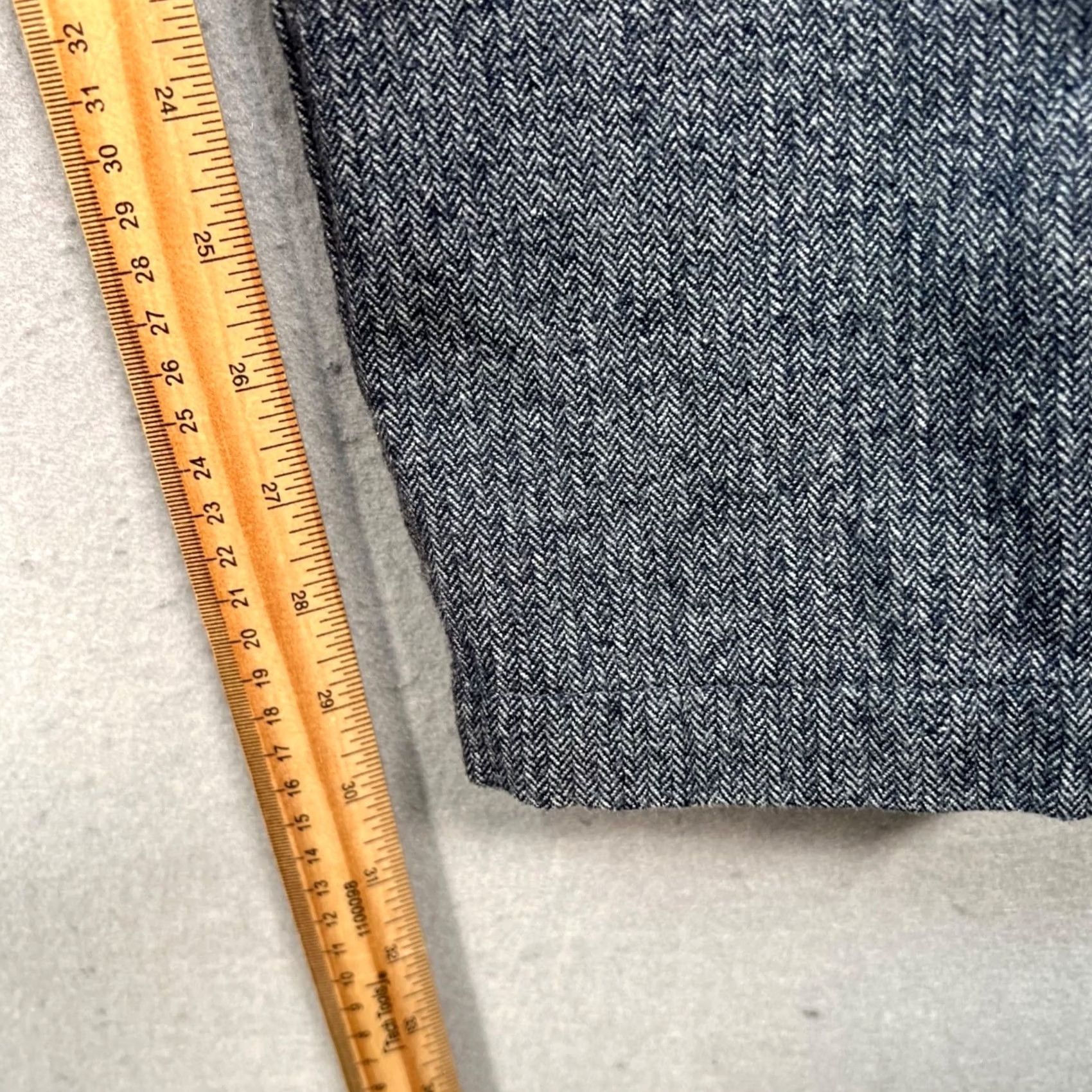 Vintage Cadet Mens Pants Dress Gray Wool Blend Herringbone 30 Inseam 31 Flat Front Slash Pocket Straight Vintage No Size US 30 / EU 46 - 7 Thumbnail