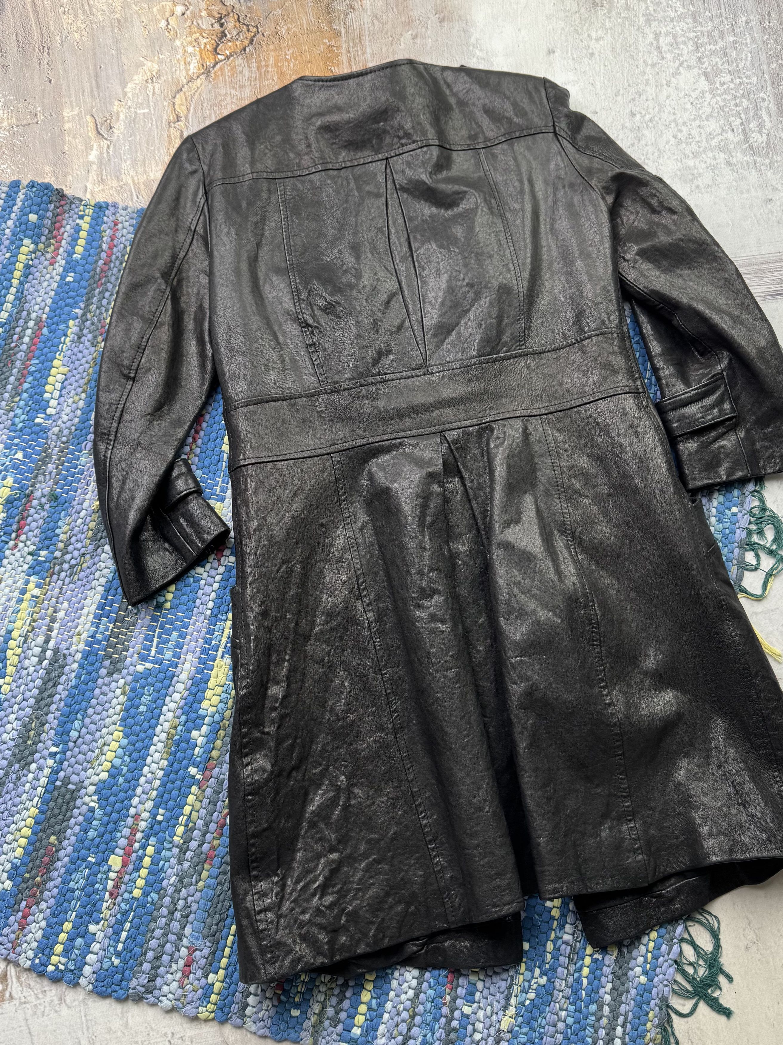 Japanese Brand Vintage Leather Long Jacket D15(518)A788 Size S / US 4 / IT 40 - 7 Thumbnail