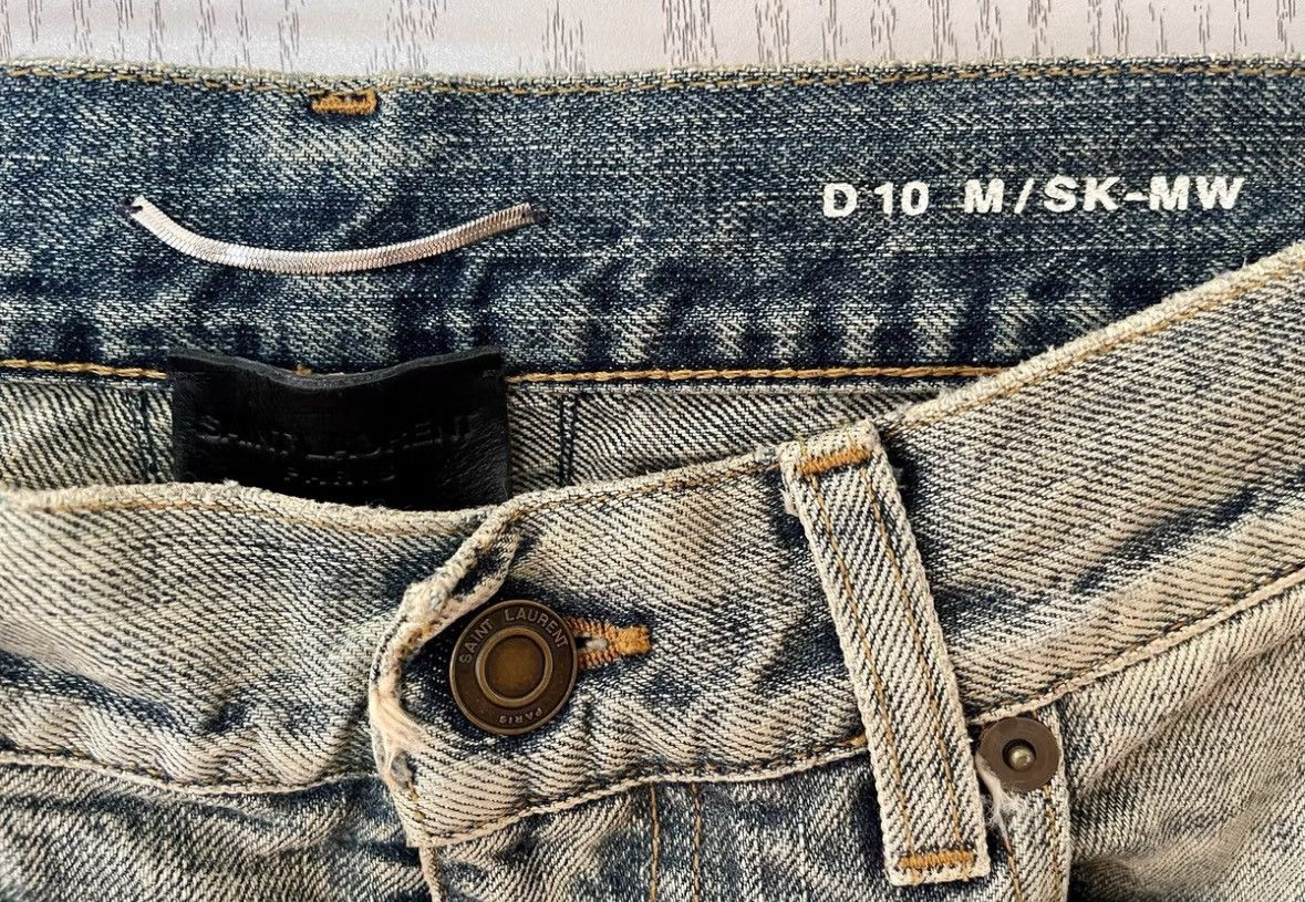 Saint Laurent Paris Saint Laurent Paris Double Knee Cut Denim Size US 29 - 4 Thumbnail