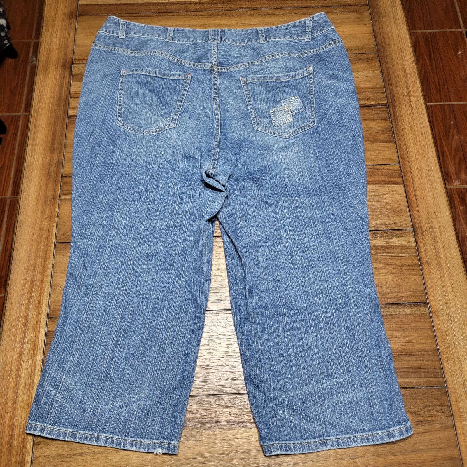 Other Lane Bryant Denim Capris w/ Patches - Size 22 Size 42" / US 20 - 3 Thumbnail