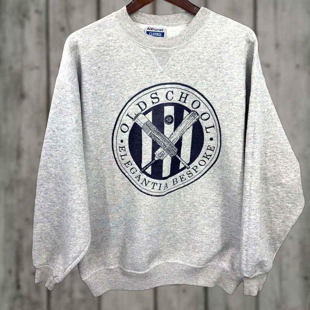 Hanes VINTAGE Hanes Classics Sweatshirt Old School Mens XL Gray 90s USA Made Size US XL / EU 56 / 4 - 1 Thumbnail