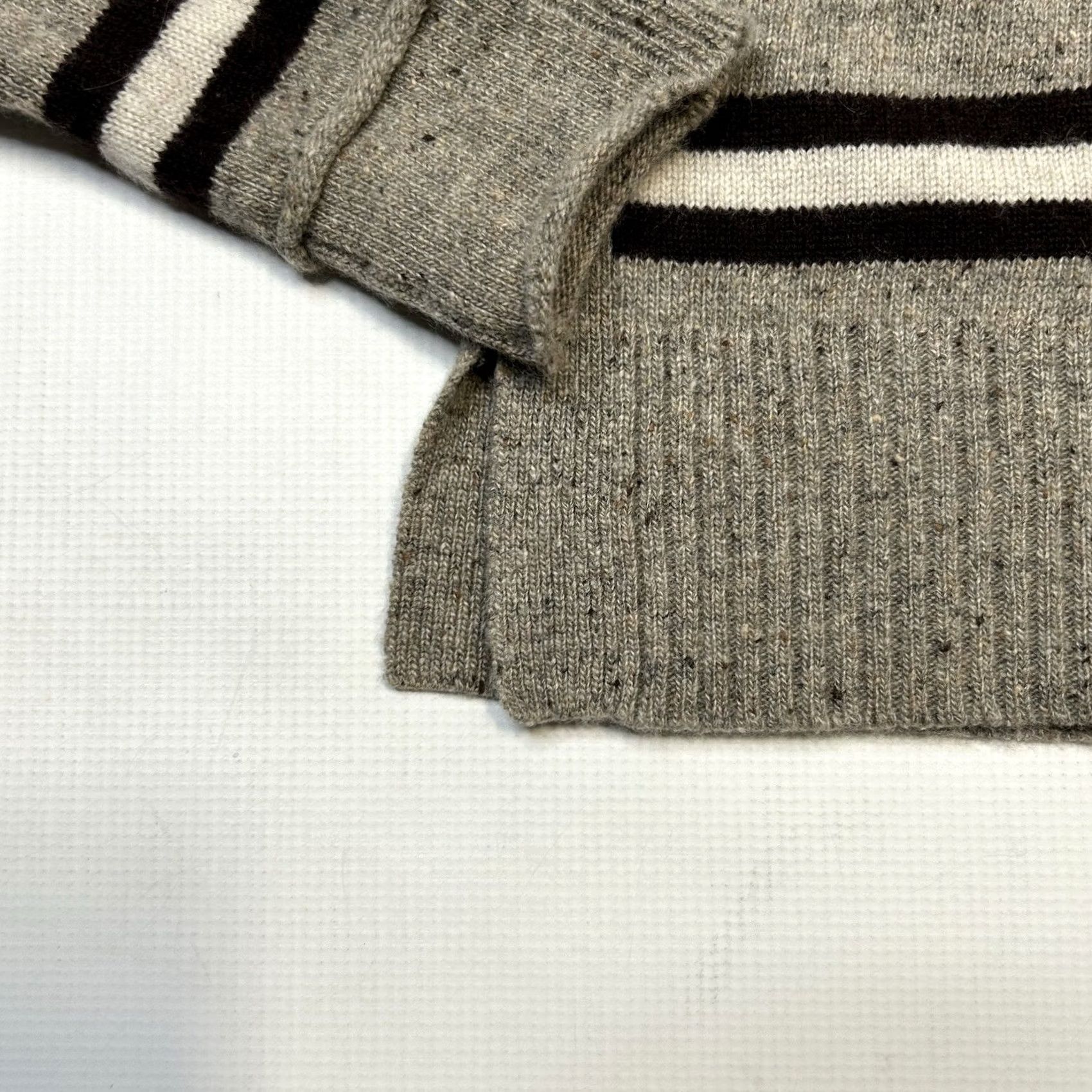 Autumn Cashmere VINTAGE Women's Autumn Cashmere Brown Striped Side Button Sweater Size Small Size S / US 4 / IT 40 - 6 Thumbnail