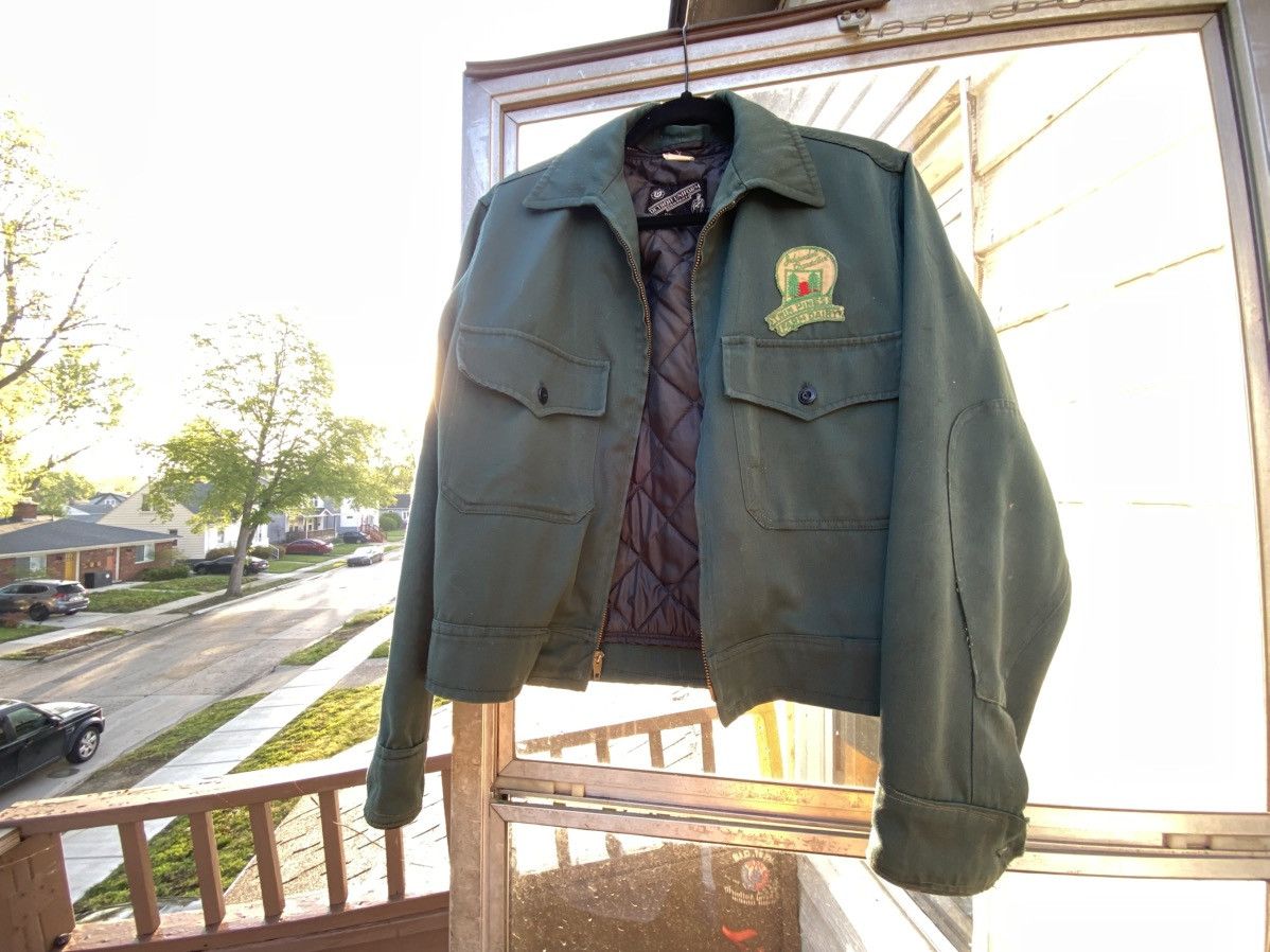 Vintage Vtg ww2 Detroit Uniform Company Twin Pines Farm Dairy Jacket Size US XXS / EU 40 - 5 Thumbnail