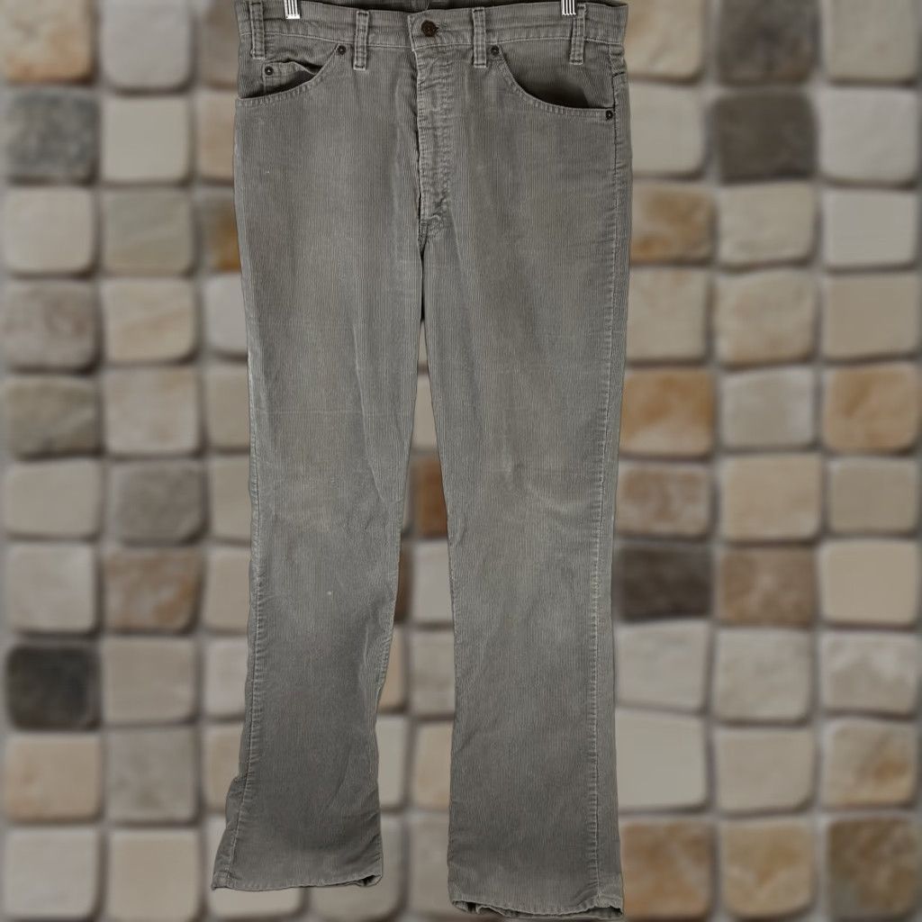 Levi's VINTAGE Levi's 517 Pants Men's 34x36 Corduroy 5-Pocket Bootcut Gray 80s USA Mens Size US 34 / EU 50 - 1 Thumbnail