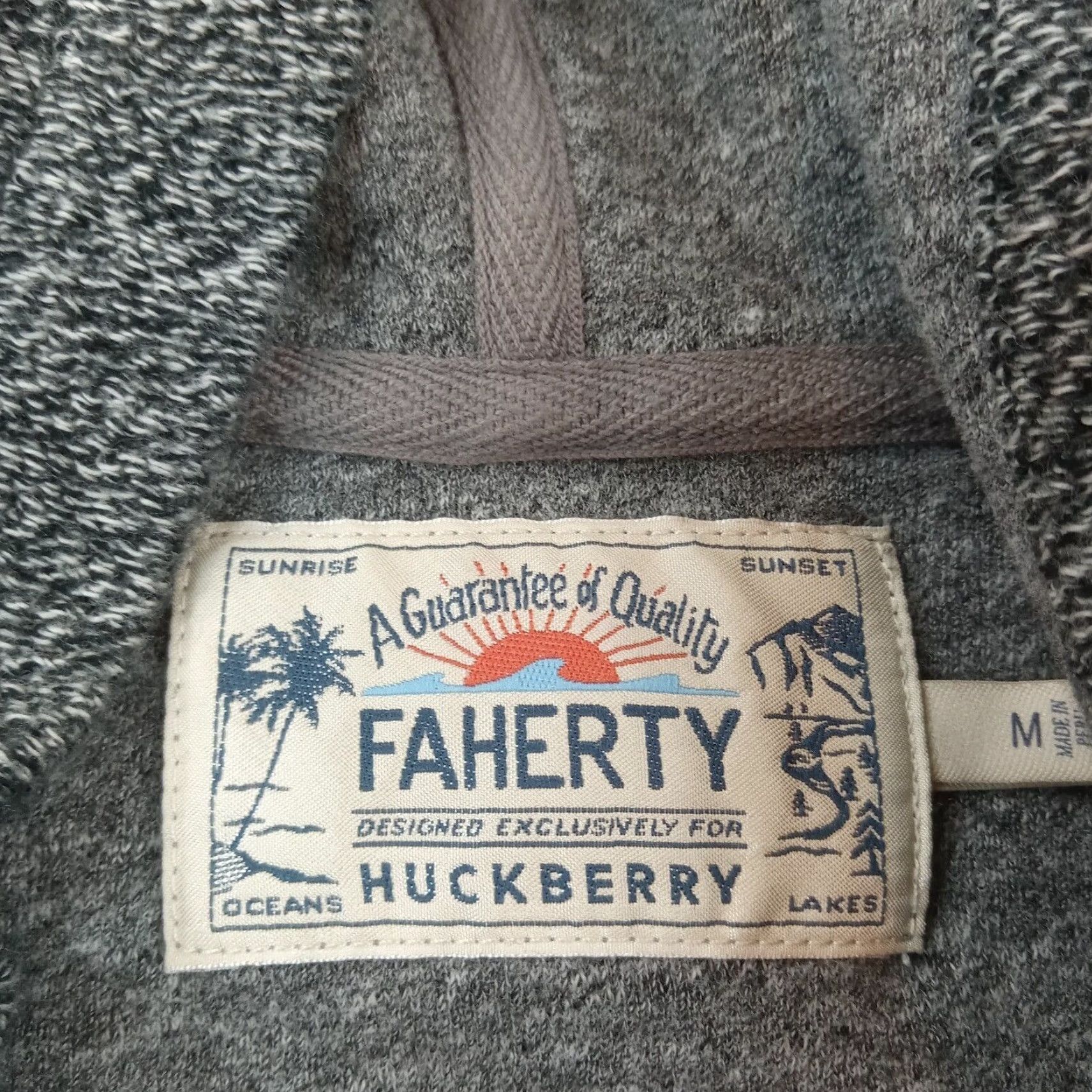 Faherty Faherty Hoodie Men Medium Gray Sweatshirt Marl Pullover Baja Huckberry Exclusive Color Gray Logo Knit Cotton Polyester Size US M / EU 48-50 / 2 - 5 Thumbnail