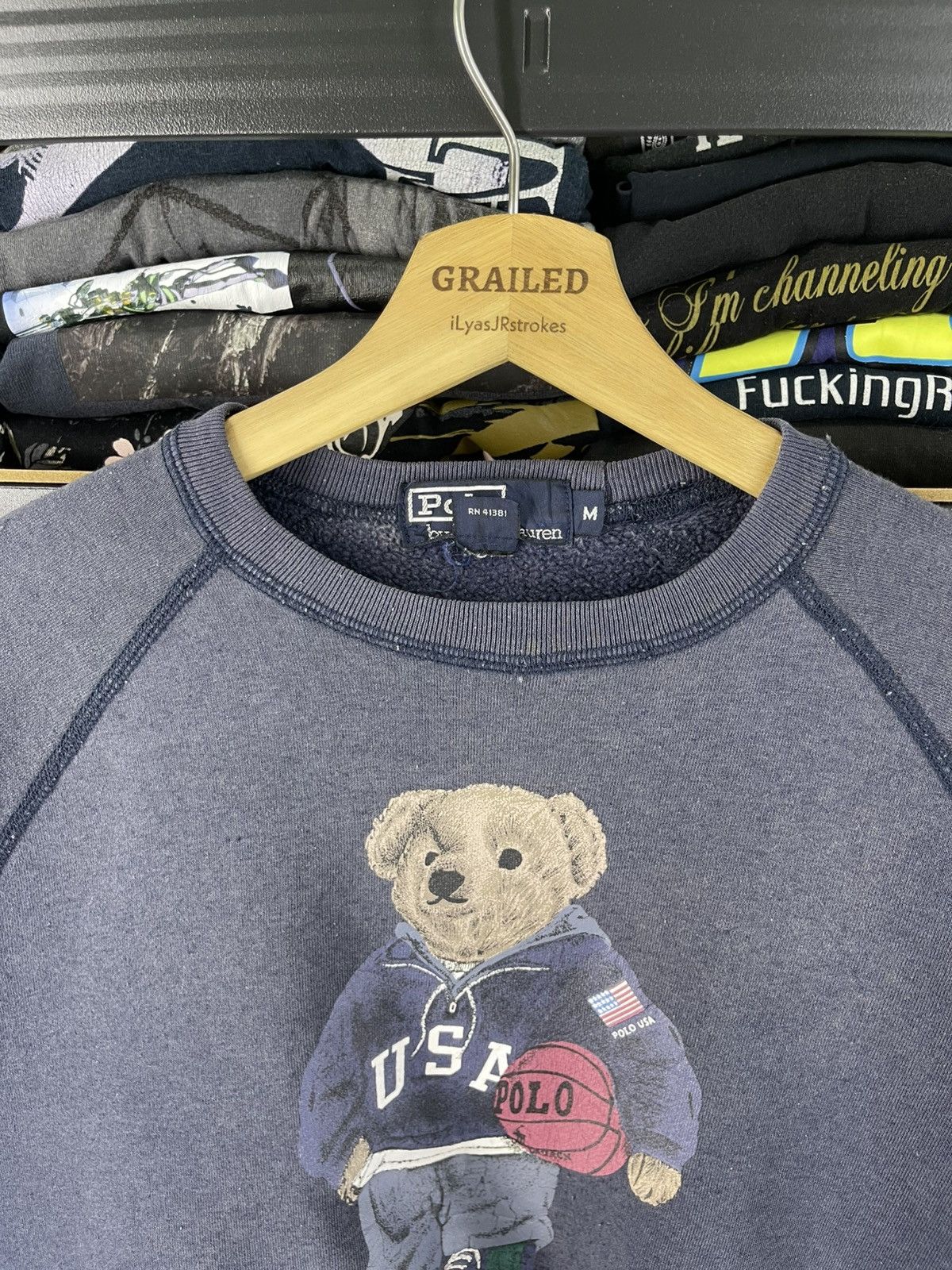 Polo Ralph Lauren Vintage Polo Bear by Ralph Lauren Distressed Sweatshirt Size US M / EU 48-50 / 2 - 4 Thumbnail