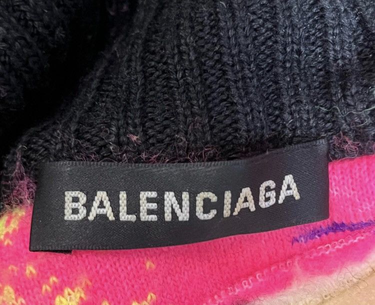 Balenciaga Balenciaga 18fw colorful flag and fur high neck sweater2412- Size US S / EU 44-46 / 1 - 5 Thumbnail