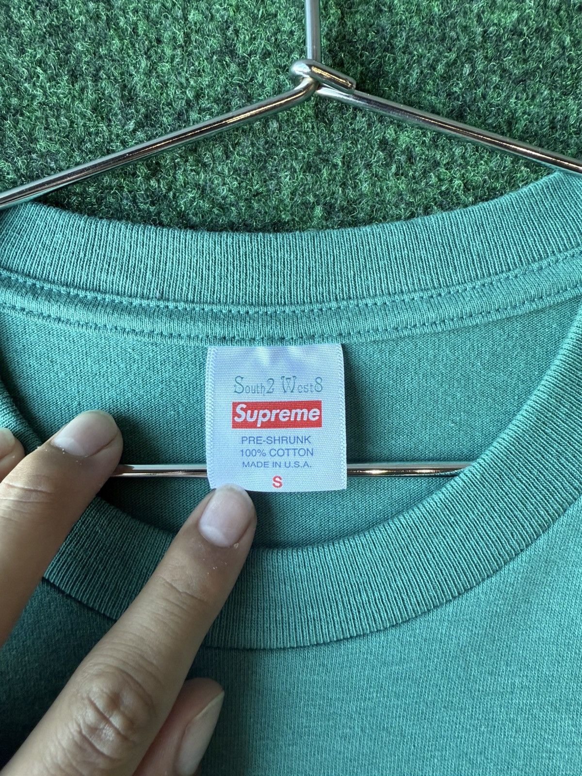 South2 West8 × Supreme BRAND NEW SUPREME SOUTH2 WEST8 L/S POCKET TEE “TEAL” SIZE S Size US S / EU 44-46 / 1 - 6 Thumbnail