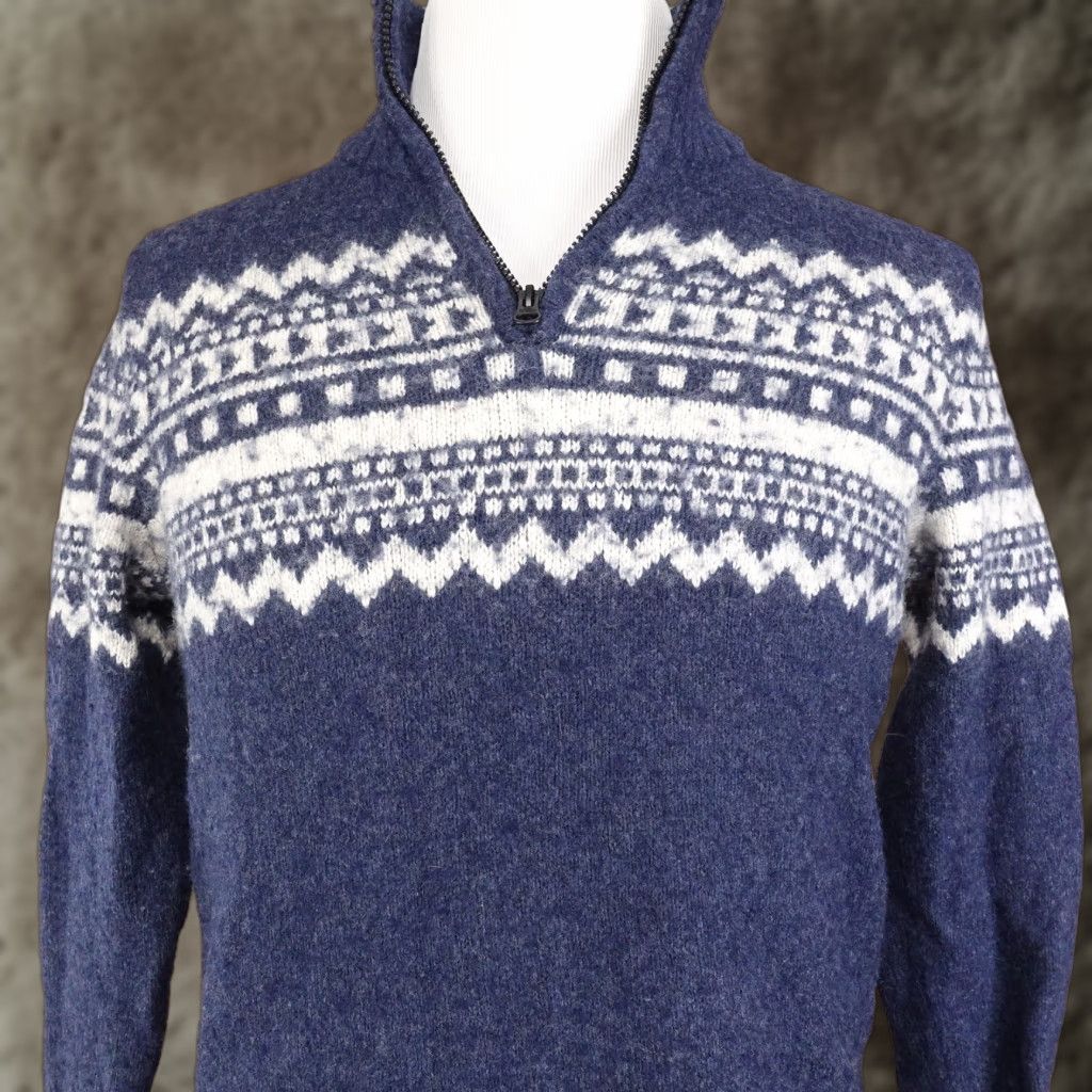 American Eagle Outfitters AMERICAN EAGLE SERIOUSLY SOFT MOCK NECK PULLOVER SWEATER MENS MEDIUM BLUE COTTON WOOL BLEND Size US M / EU 48-50 / 2 - 1 Thumbnail