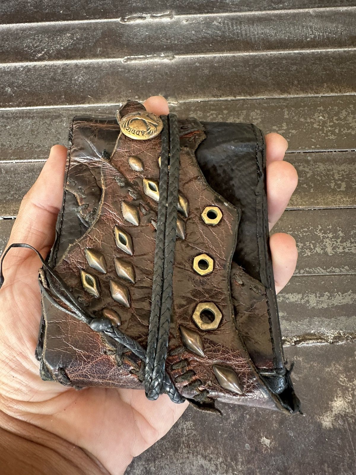 14th Addiction 14th addiction leather wallet punk design Size ONE SIZE - 8 Thumbnail