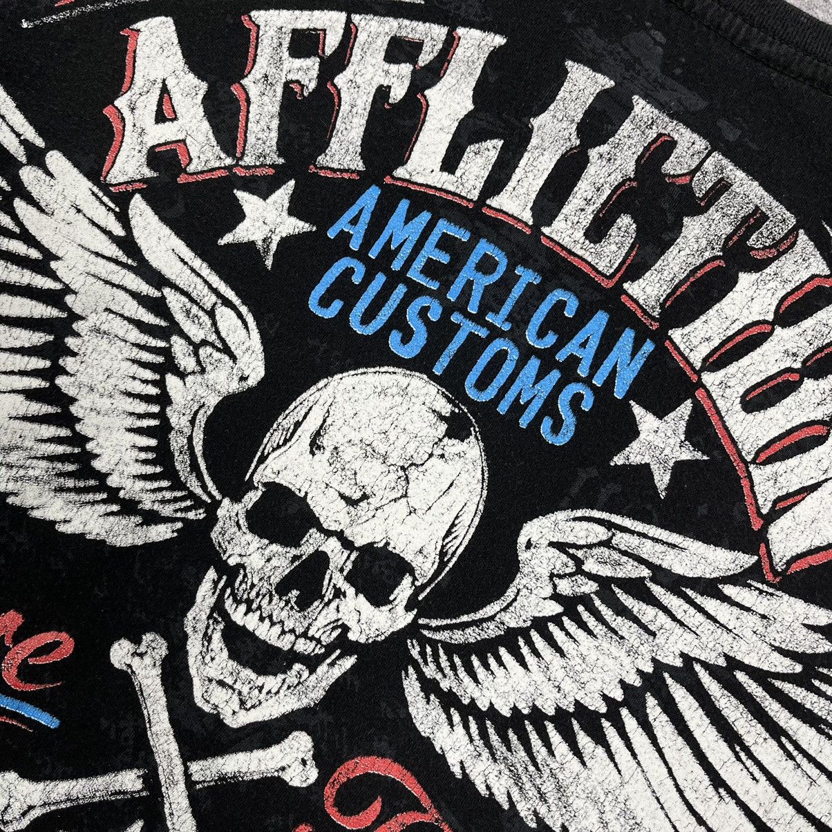 Affliction Vintage Affliction Y2K All Over Print Skulls T Shirt 00’s Size US M / EU 48-50 / 2 - 18 Thumbnail