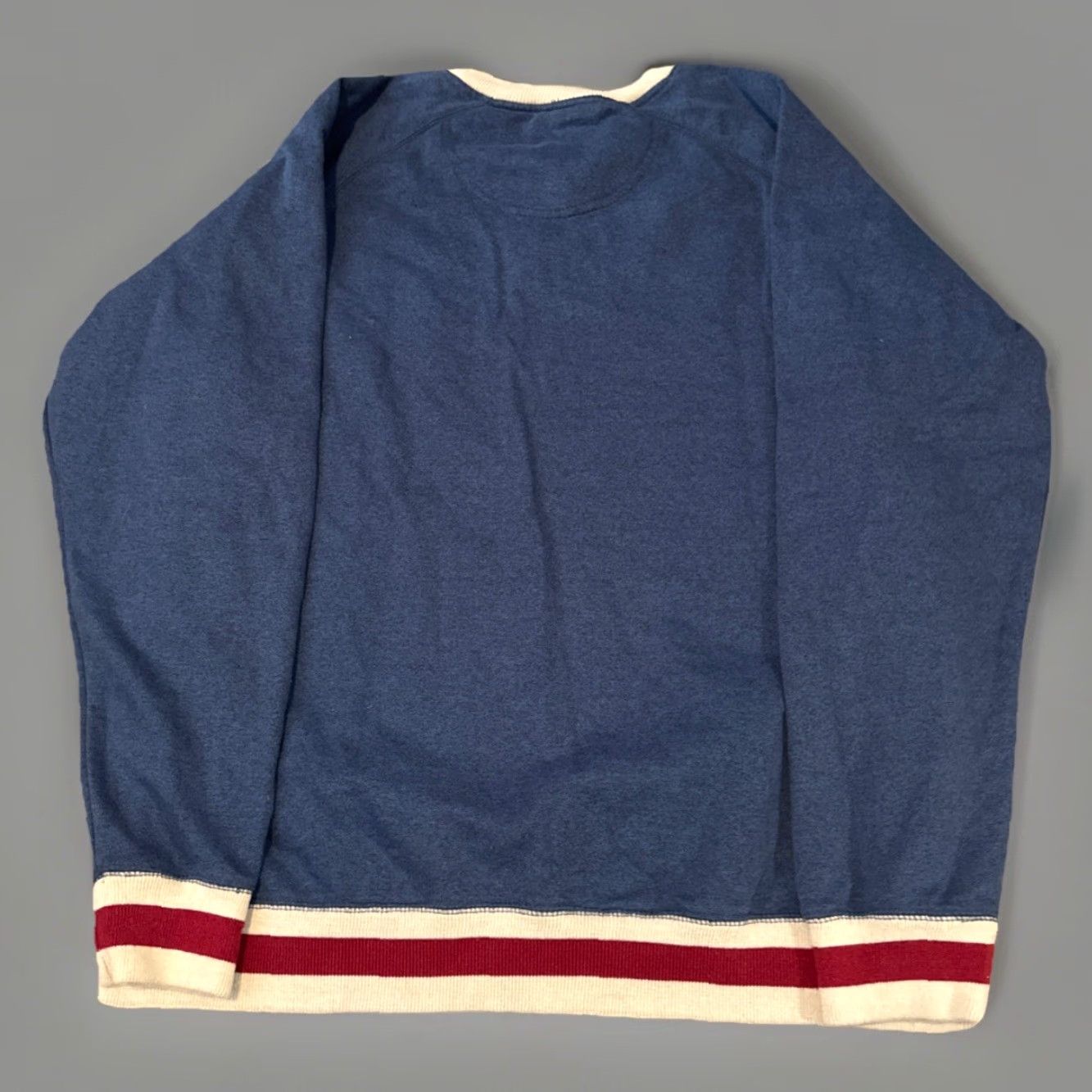 Russell Athletic Russell Athletic Sweatshirt Crewneck 2XL Navy Blue Red White Stripe Cuffs Size US XXL / EU 58 / 5 - 2 Thumbnail