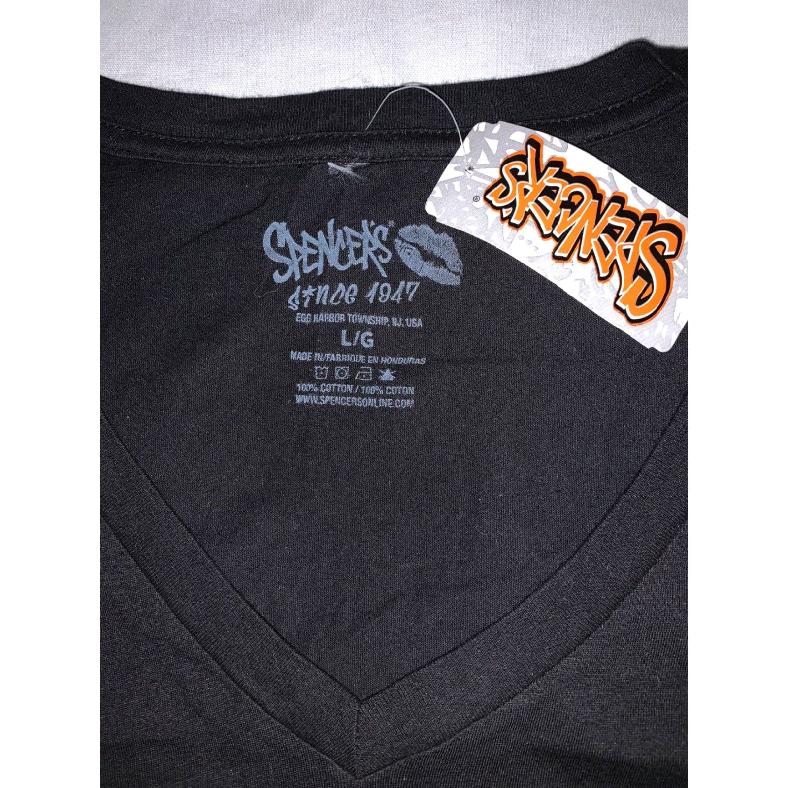 Vintage VINTAGE Black "Drinkin Whiskey Livin Risky Shirt" Womens Spencer's Size Large NWt Size L / US 10 / IT 46 - 2 Thumbnail