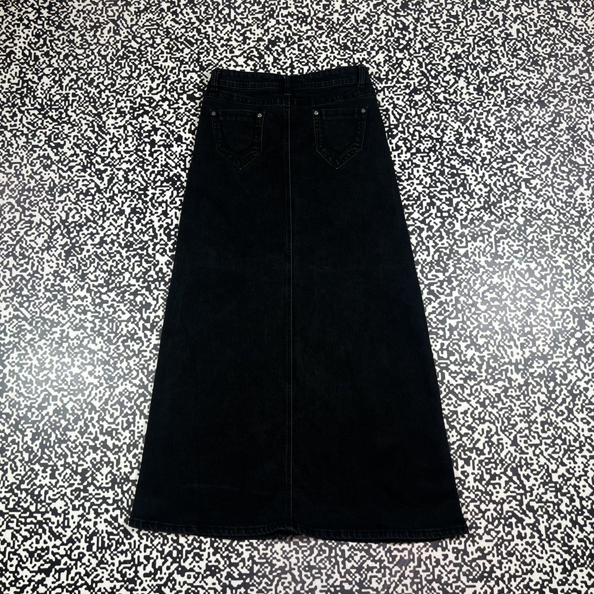 Japanese Brand Vintage Y2K Japanese Style Flared Sexy Denim Maxi Skirt Size 28" / US 6 / IT 42 - 6 Thumbnail
