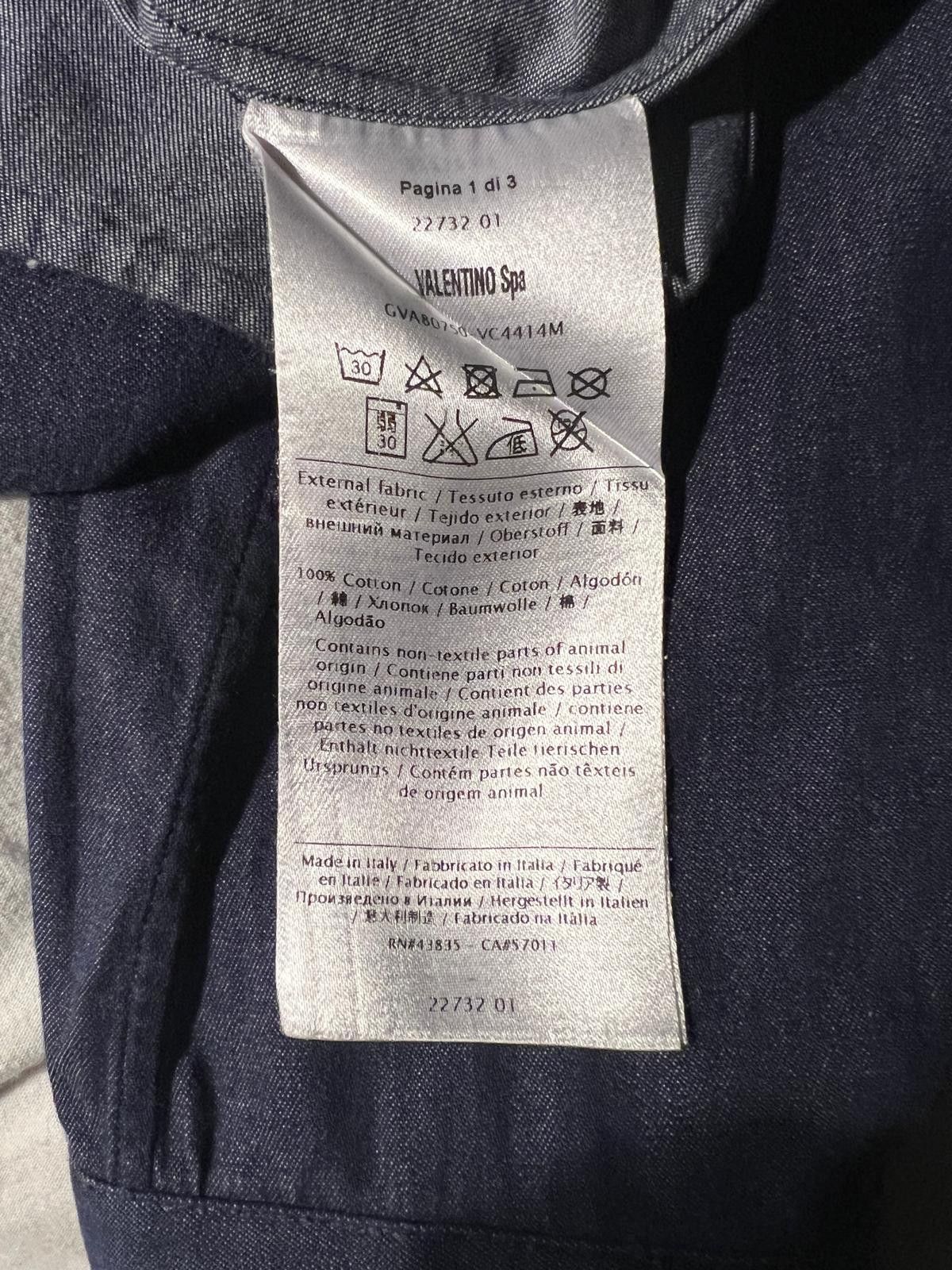 Valentino Valentino Indigo Shirt Size US S / EU 44-46 / 1 - 7 Thumbnail