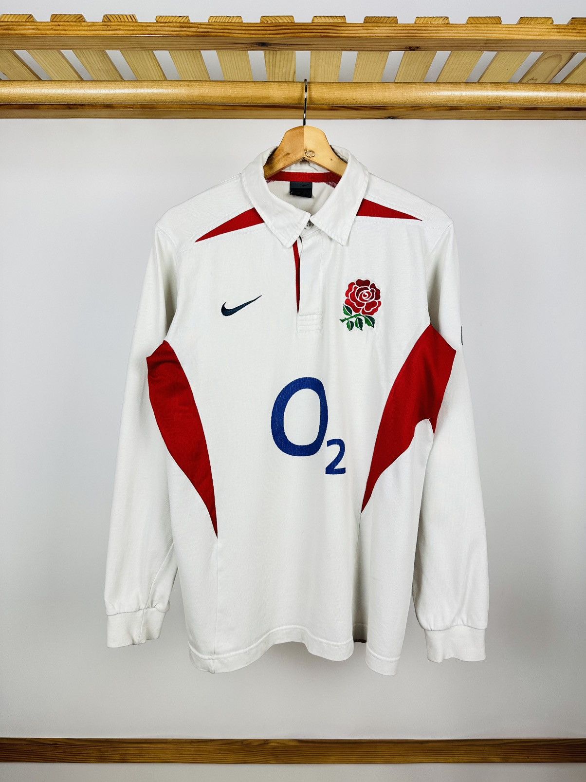 Vintage Vintage 90s Nike Rugby England World Cup Winner Jersey Size US M / EU 48-50 / 2 - 1 Thumbnail