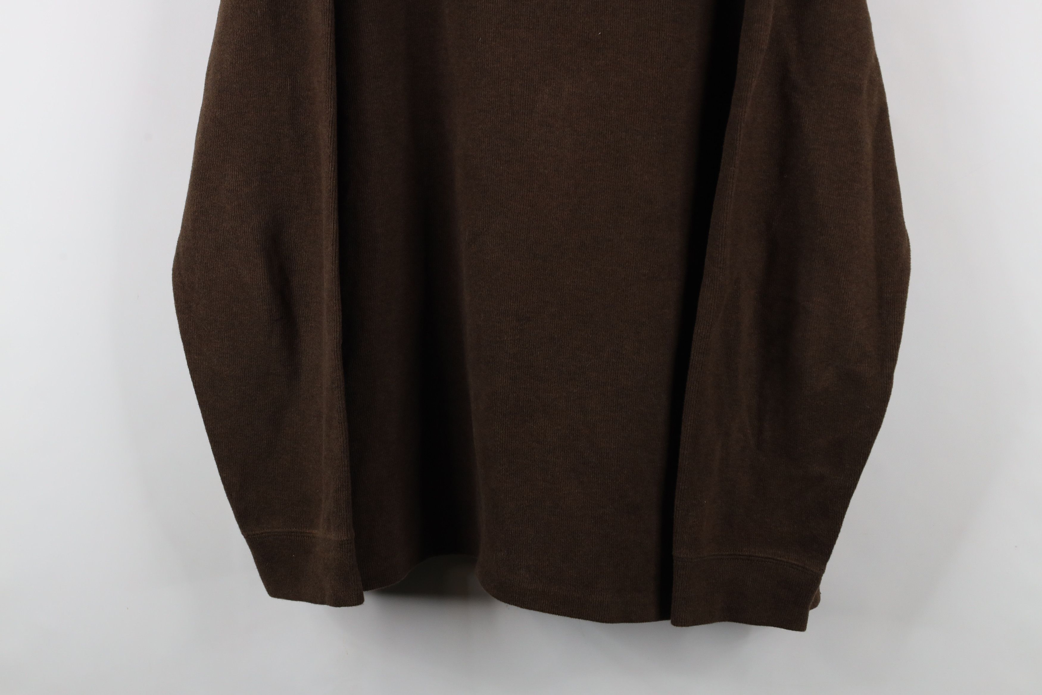Ralph Lauren × Vintage Vintage 90s Ralph Lauren Ribbed Knit Half Zip Sweater Brown Size US XXL / EU 58 / 5 - 3 Thumbnail
