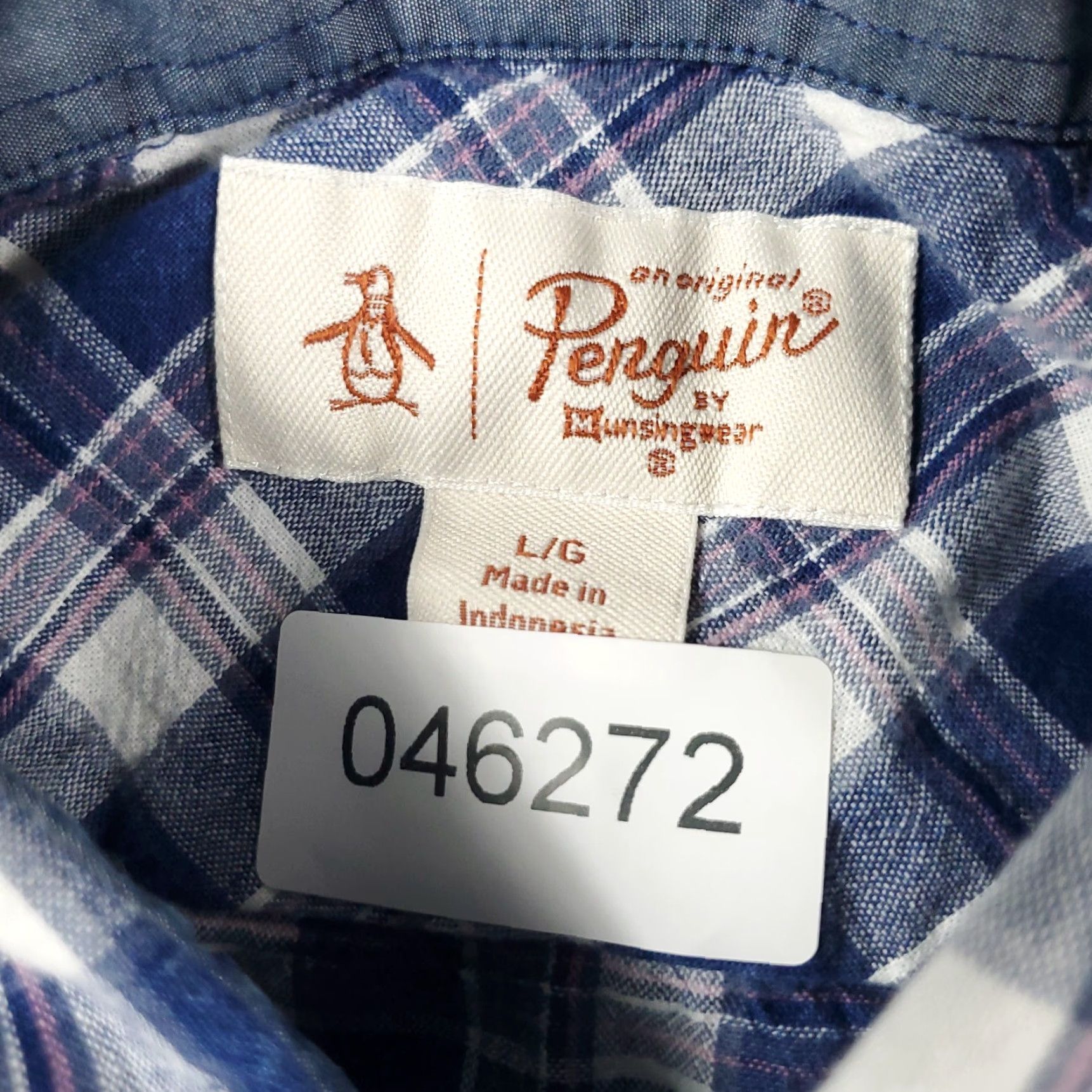 Original Penguin VINTAGE Penguin Shirt Mens Size Large Blue Plaid Button-Up Collared Long Sleeve Original Penguin Casual Casual Shirt - Men L Blue Plaid 90s/Preppy Size US L / EU 52-54 / 3 - 7 Thumbnail