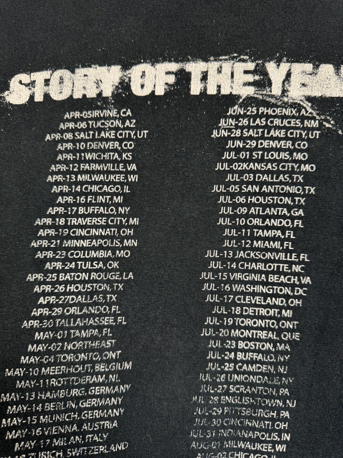 Band Tees Vintage 2008 Story Of The Year Distressed T-shirt Size US M / EU 48-50 / 2 - 20 Thumbnail