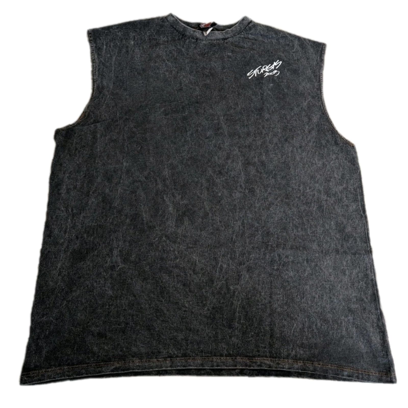 Harley Davidson VINTAGE Harley-Davidson T-Shirt Sleeveless 2XL USA Made Sturgis 2003 Acid Wash Black Mens Short Sleeve Graphic Print Biker USA 90s Size US XXL / EU 58 / 5 - 2 Thumbnail