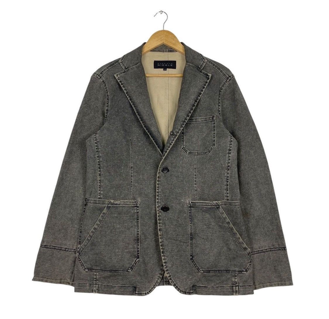 Japanese Brand × Nicole Club 💥NICOLE MONSEUR CHORE WASHED GREY JACKET Size US M / EU 48-50 / 2 - 1 Thumbnail