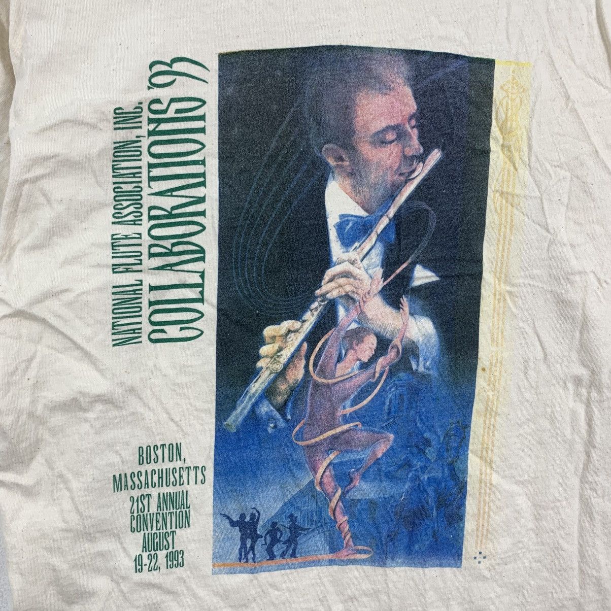 Vintage Vintage 90s NATIONAL FLUTE ASSOCIATION Collaboration Tshirt Size US M / EU 48-50 / 2 - 4 Thumbnail