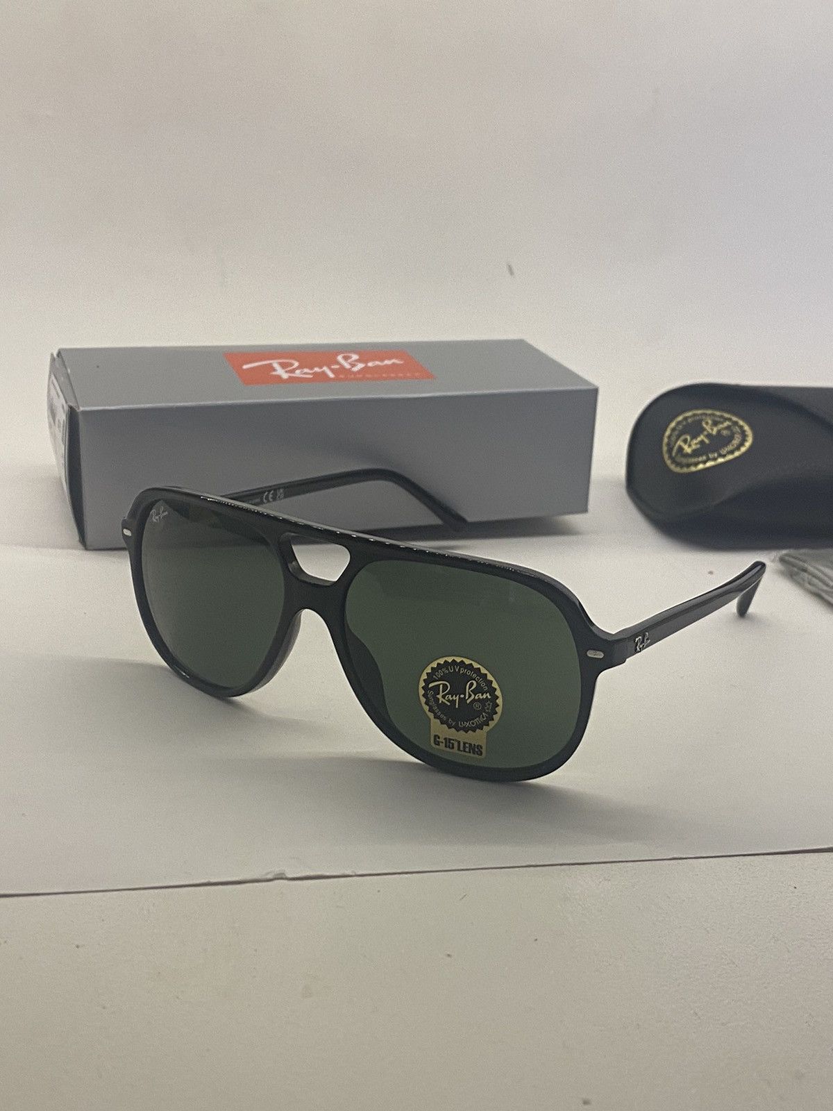 image of Rayban Bill Black Shiny Finish Frame Sunglasses (), Men's
