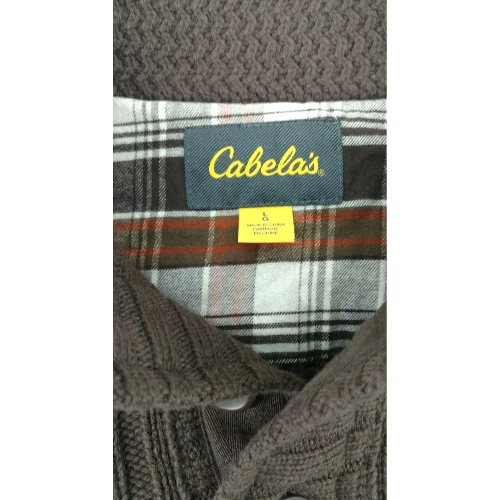 Vintage CABELAS Men's Sweater Cable Knit Brown Mock Neck Outdoor Large Shirt Men Size US L / EU 52-54 / 3 - 4 Thumbnail