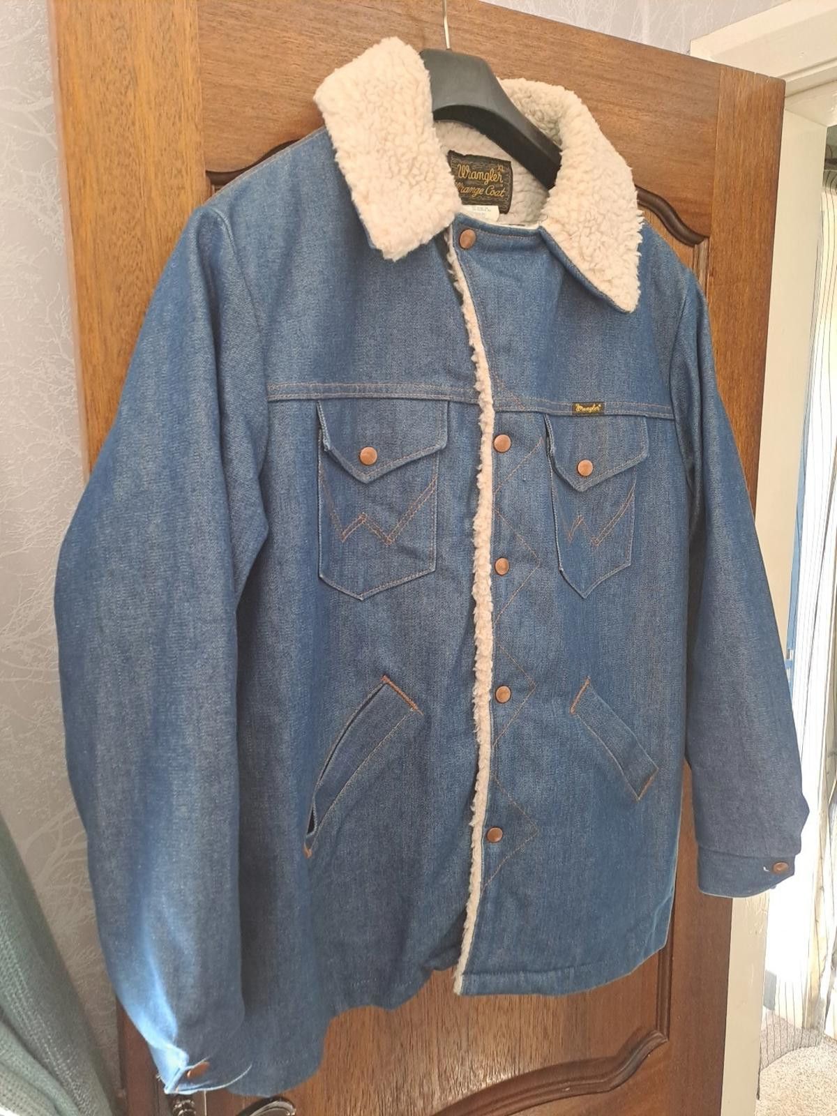 Wrangler Vintage 70s 80s Wrangler Wrange Barn Coat XL Denim USA Size US XL / EU 56 / 4 - 3 Thumbnail