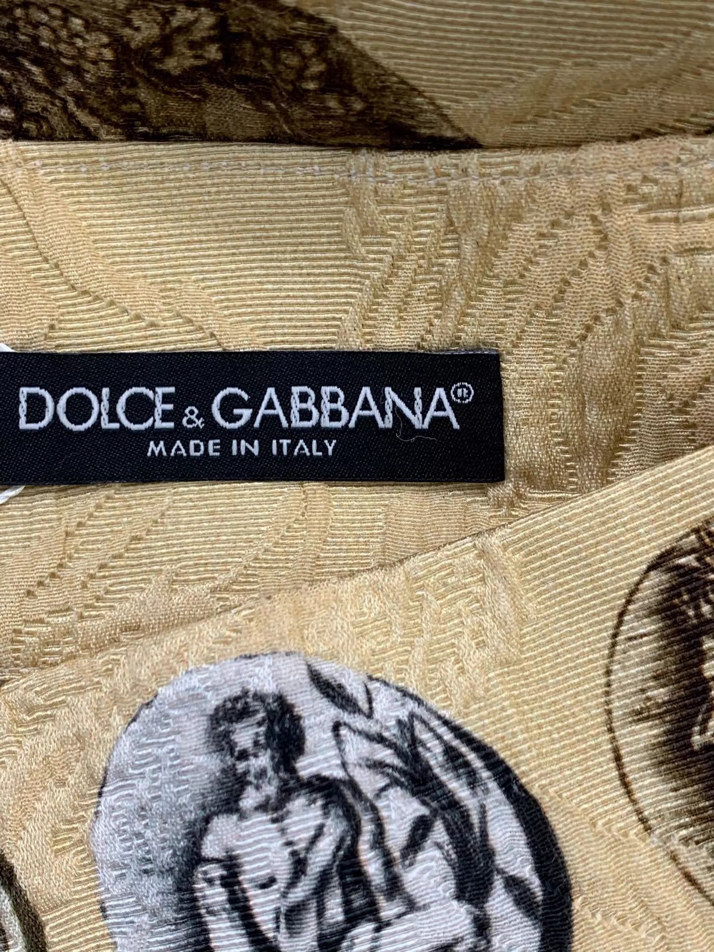 Dolce & Gabbana Dolce&Gabbana Khaki Printed Skirt Size 40 9/10 Size 27" / US 4 / IT 40 - 4 Thumbnail