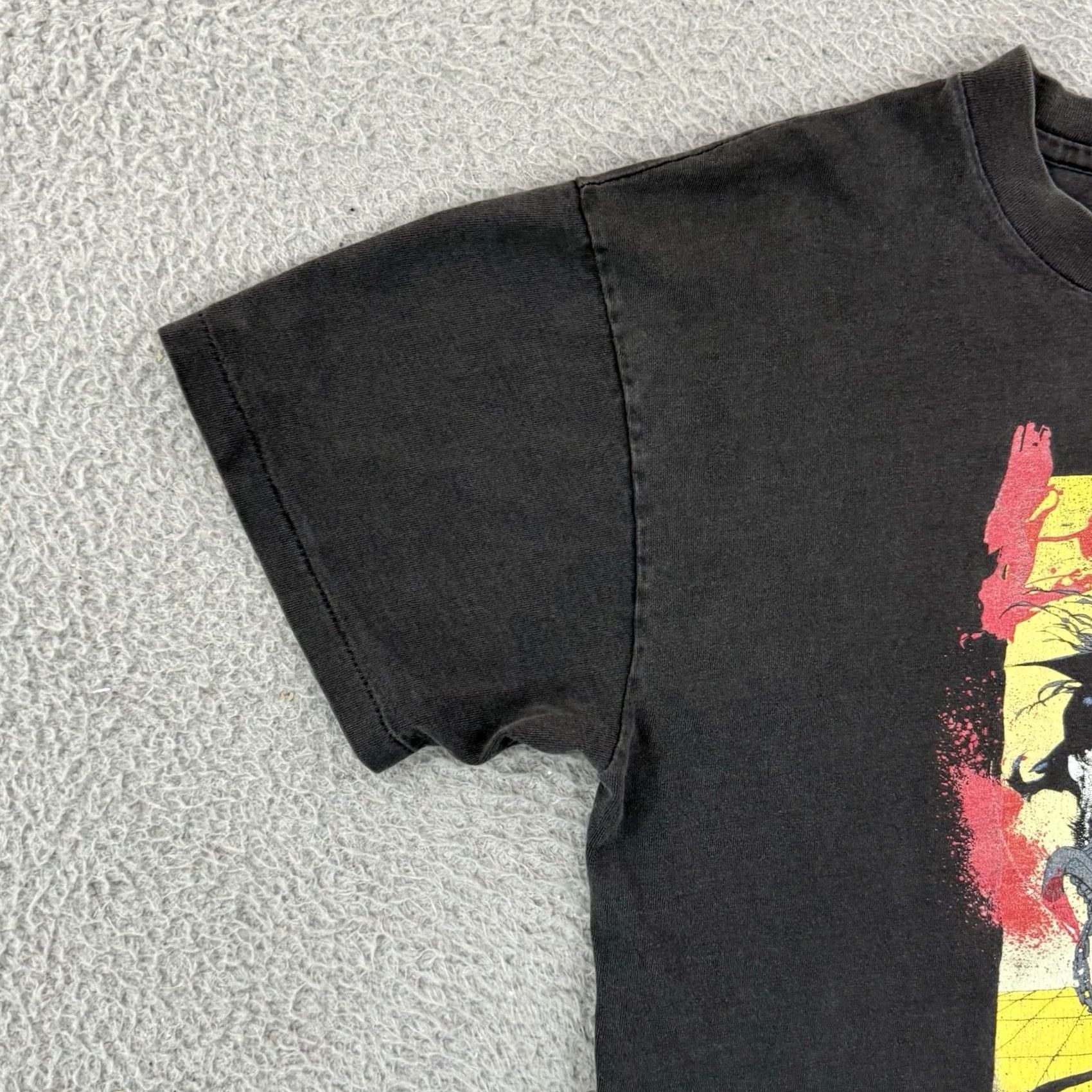 Hanes Vintage Lobo Shirt Mens Large Black DC Comics Graphitti 90s Short Sleeve Promo Size US L / EU 52-54 / 3 - 4 Thumbnail
