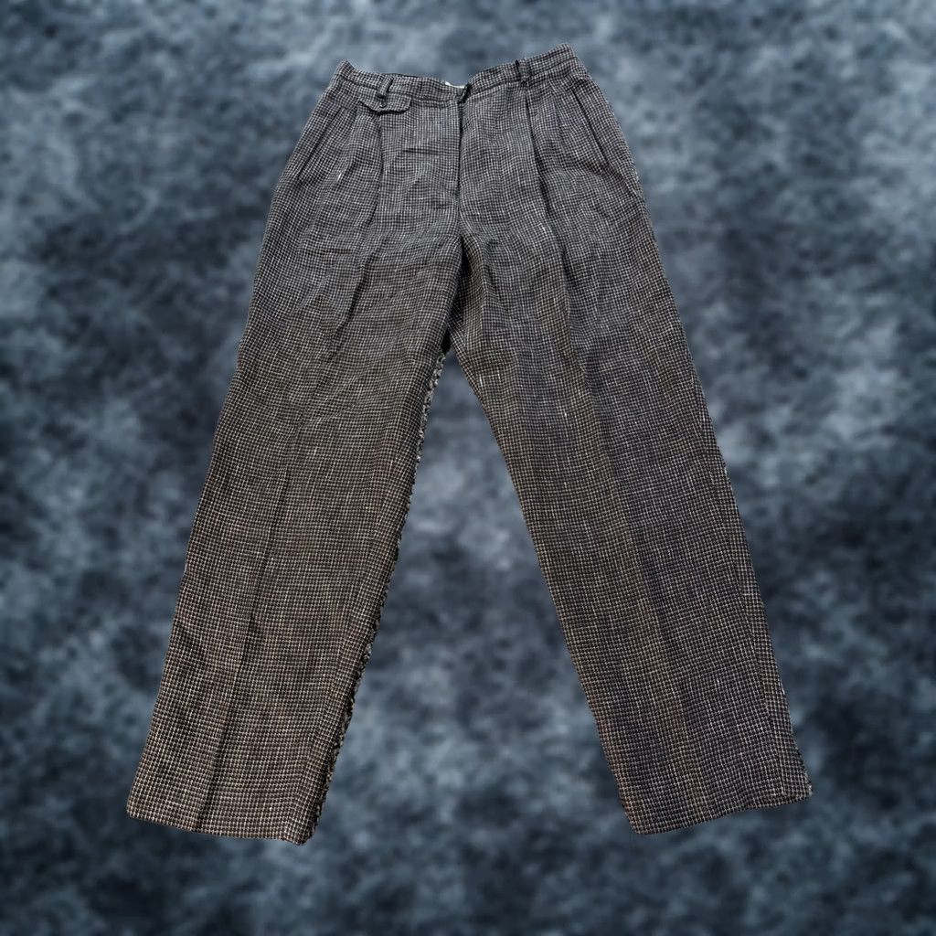 Ralph Lauren Lauren Ralph Lauren Womens Wide Leg Dress Pants Gray Linen Size 30x31 Office Size 30" / US 8 / IT 44 - 1 Thumbnail
