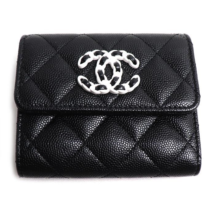 Chanel Chanel Chanel 19 Caviar Skin Trifold Wallet Leather Short Wallet AP3711 DUTY FREE for USA Size ONE SIZE - 1 Thumbnail