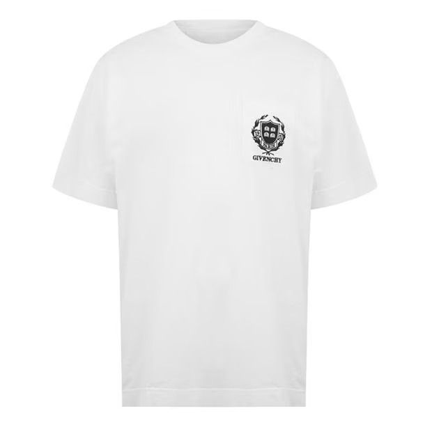 image of Givenchy O1G2R1Mq0424 Logo T-Shirts In White, Men's (Size 2XL)