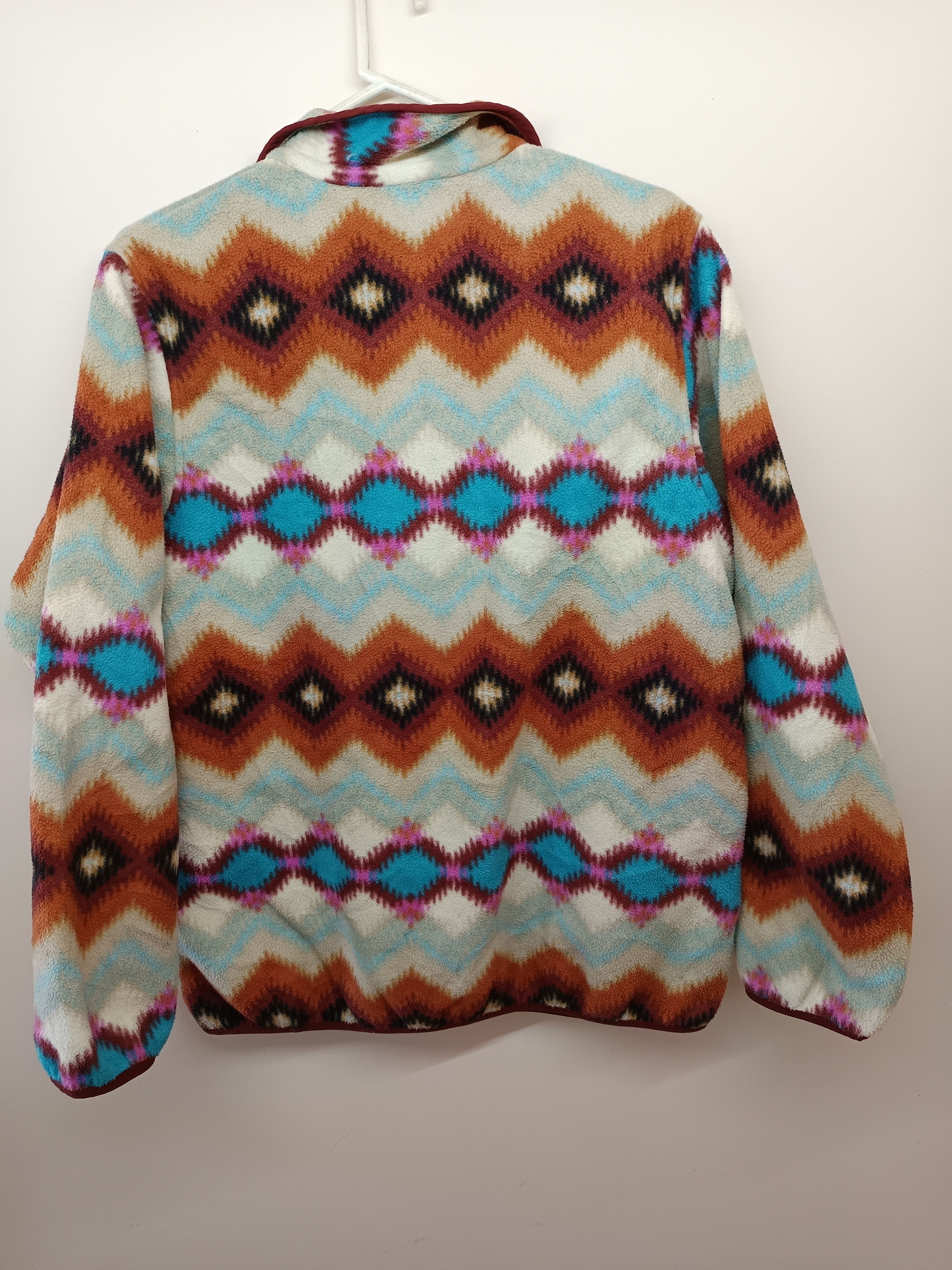 Patagonia × Vintage Patagonia Synchilla Tribal Aztec Fleece Pullover Size US L / EU 52-54 / 3 - 4 Thumbnail