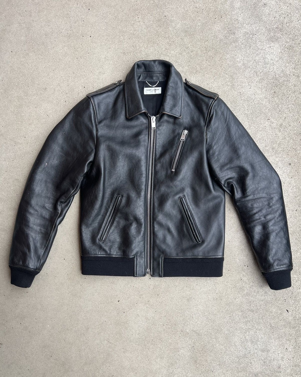 Hedi Slimane x YSL AW98 レザージャケット 新品未使用 44 サンローランパリ レザージャケット ライダース