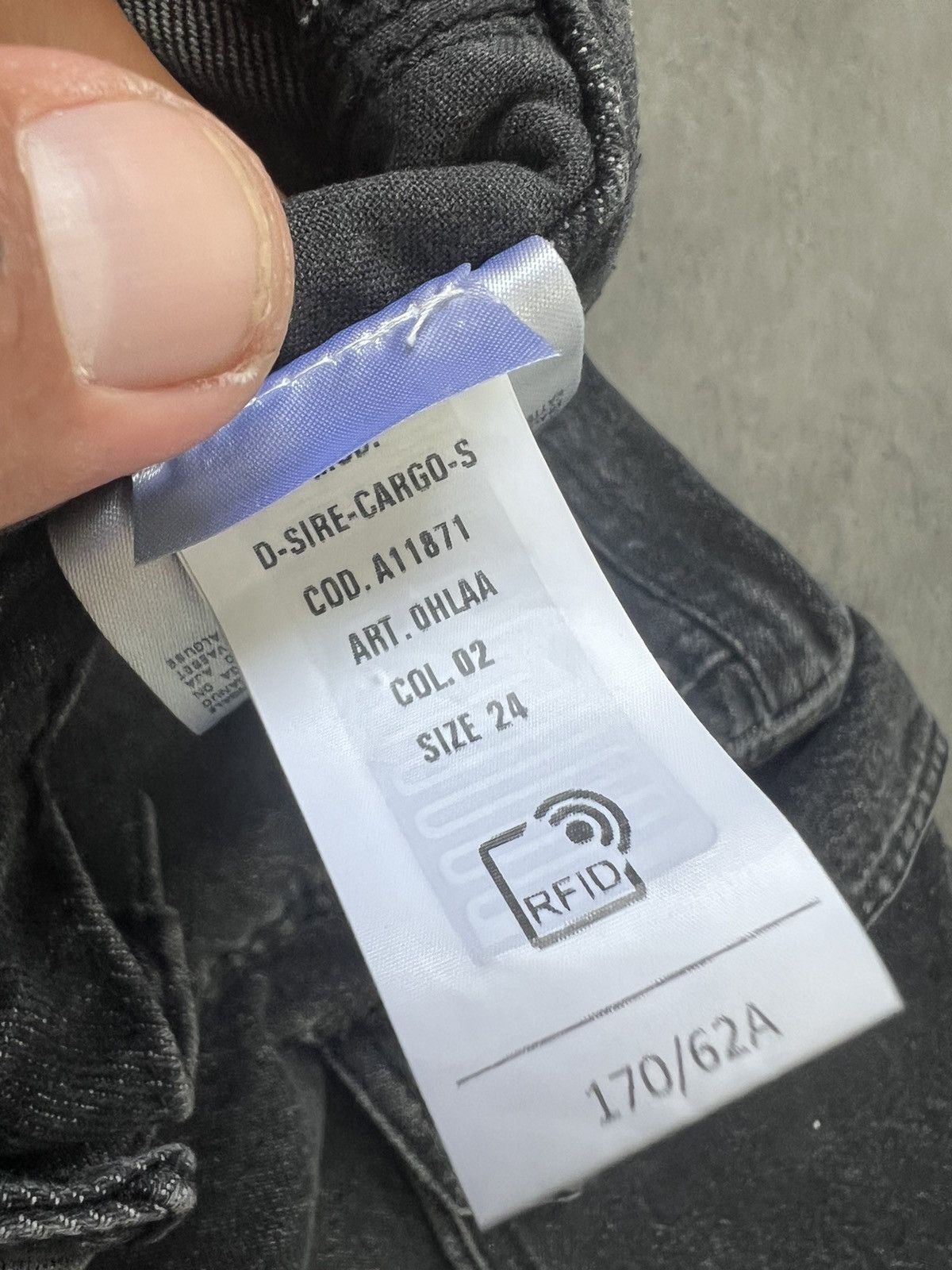 Diesel Baggy cargo DIESEL Y2K jeans in washed grey Size 24" / US 00 / IT 34 - 18 Thumbnail