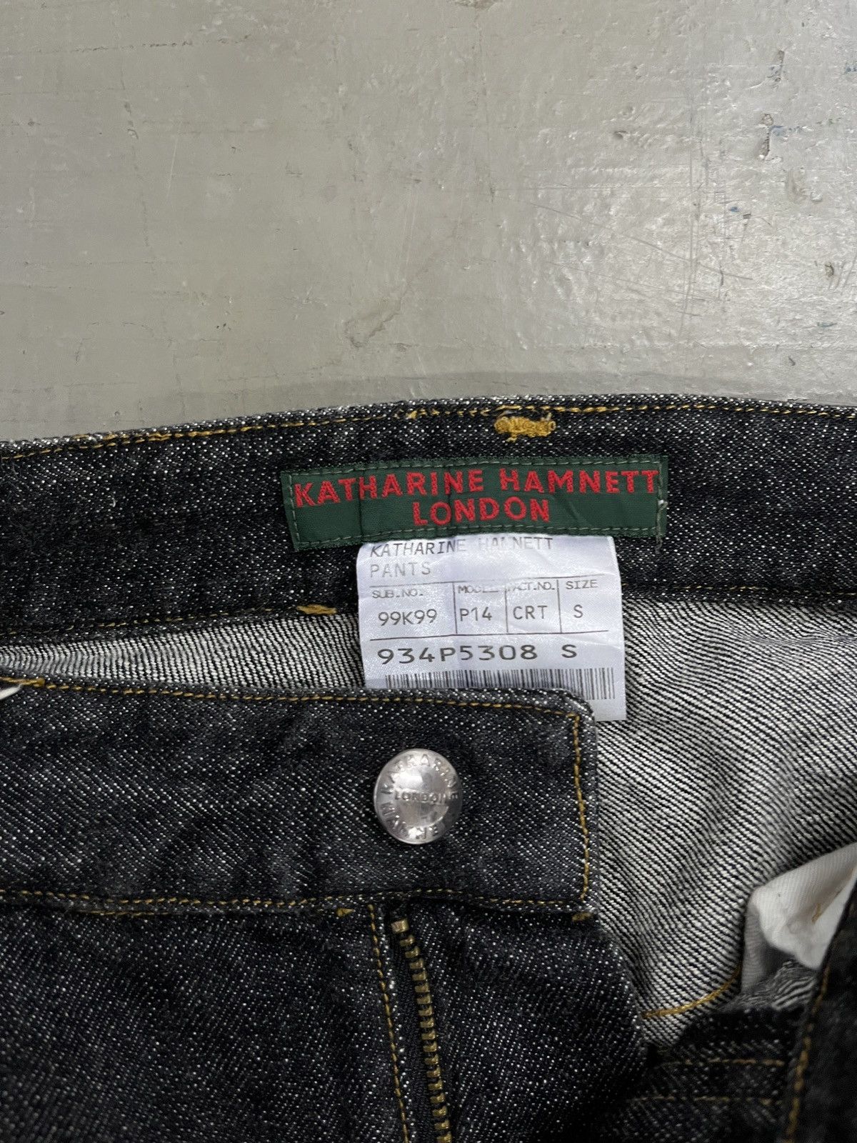 If Six Was Nine 2000s Katherine Hamnett London Tribal Studded Flared Jeans Size US 30 / EU 46 - 7 Thumbnail
