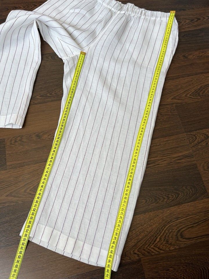 Other Persona by Marina Rinaldi Linen Blend Pants White US 10 Size 32" / US 10 / IT 46 - 17 Thumbnail