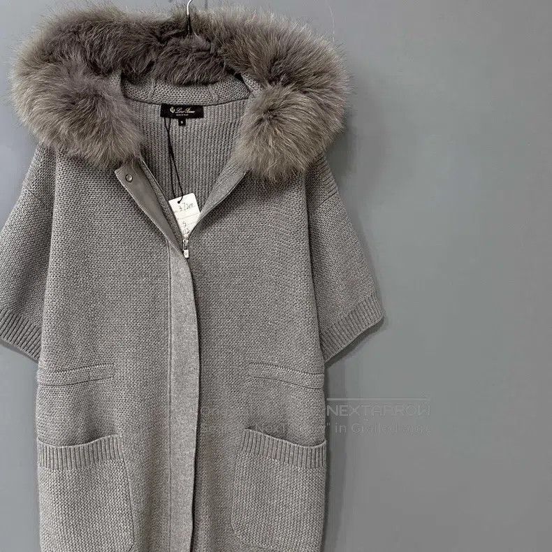 Loro Piana Loro Piana Fox Fur Collar Pure Cashmere Knit Jacket Size S / US 4 / IT 40 - 1 Thumbnail