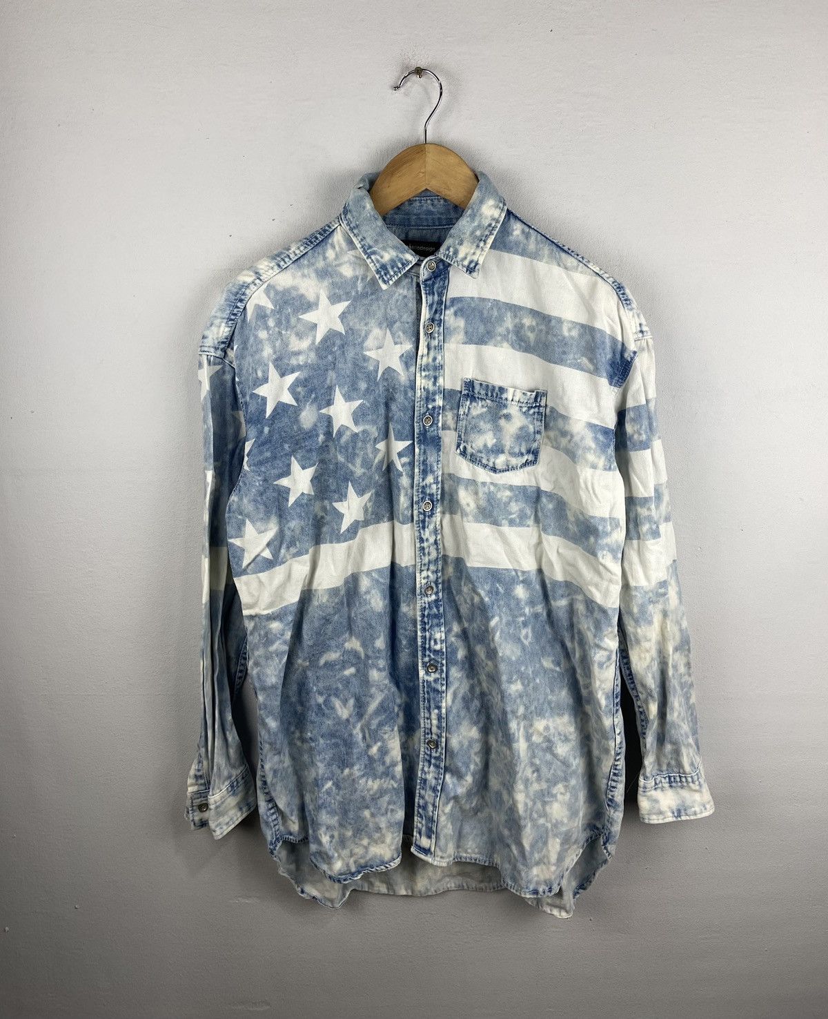 If Six Was Nine × Japanese Brand × semanticdesign Semantic Design Rockstar Acidwash Shirt Size US M / EU 48-50 / 2 - 1 Thumbnail