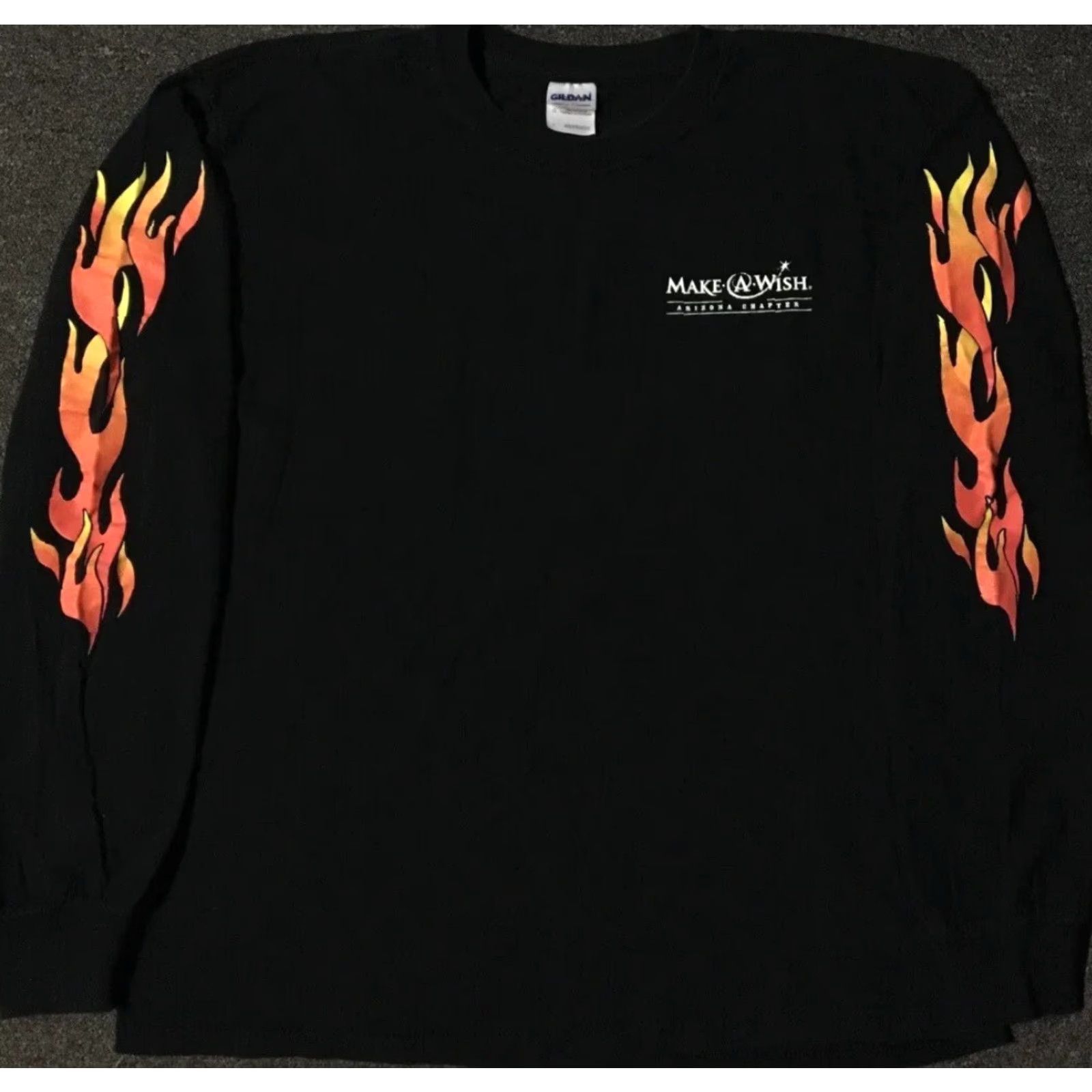 Vintage VINTAGE Arizona Casino Faded Flames Long Sleeve Shirt M Black 90s Grunge Biker Punk Skate CKY Harley Motorcycle USA 80s 90s pagm? Size US M / EU 48-50 / 2 - 2 Thumbnail