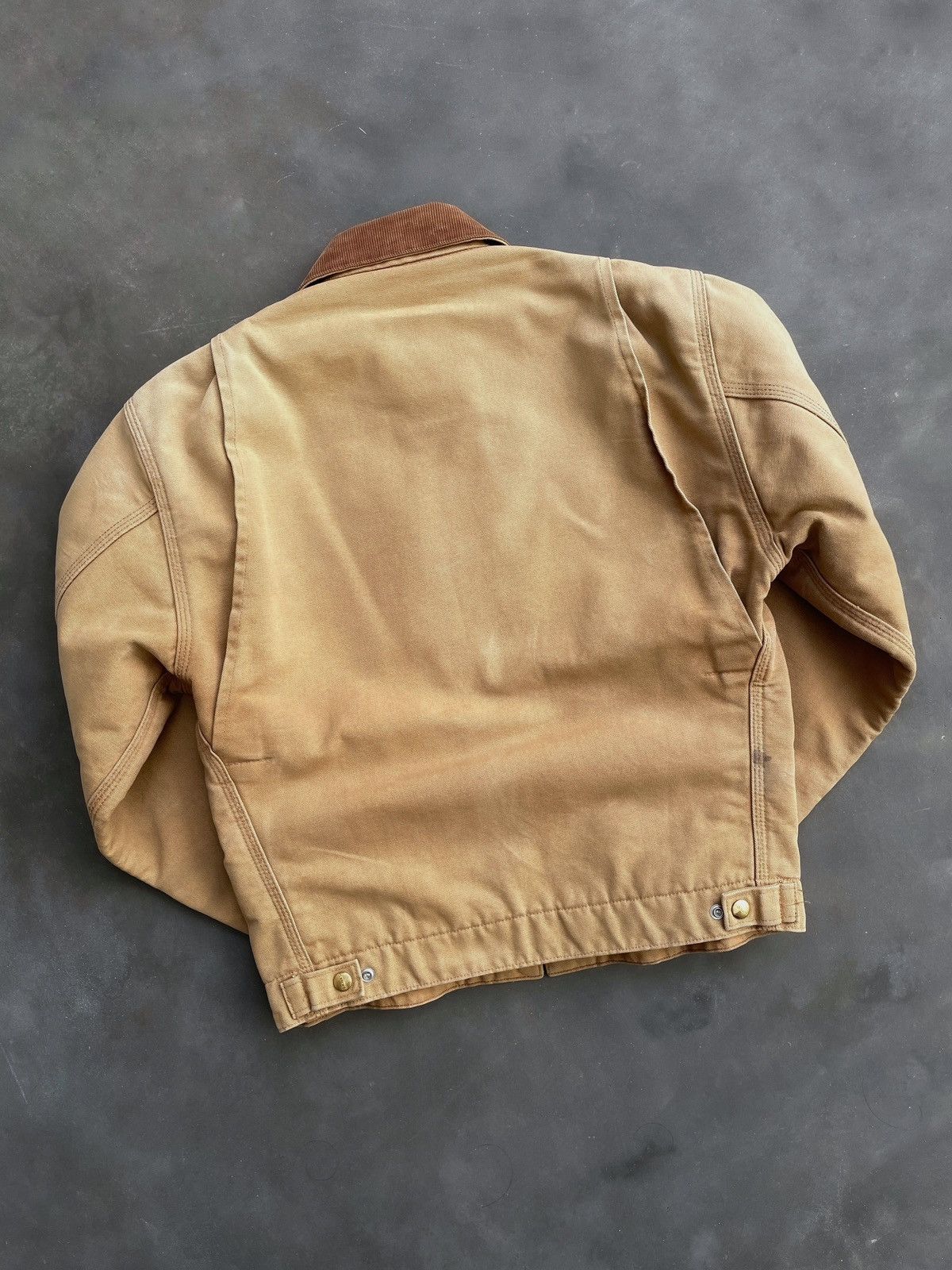Carhartt 1990s FADED TAN VINTAGE CARHARTT DETROIT JACKET J01 BRN Size US M / EU 48-50 / 2 - 5 Thumbnail