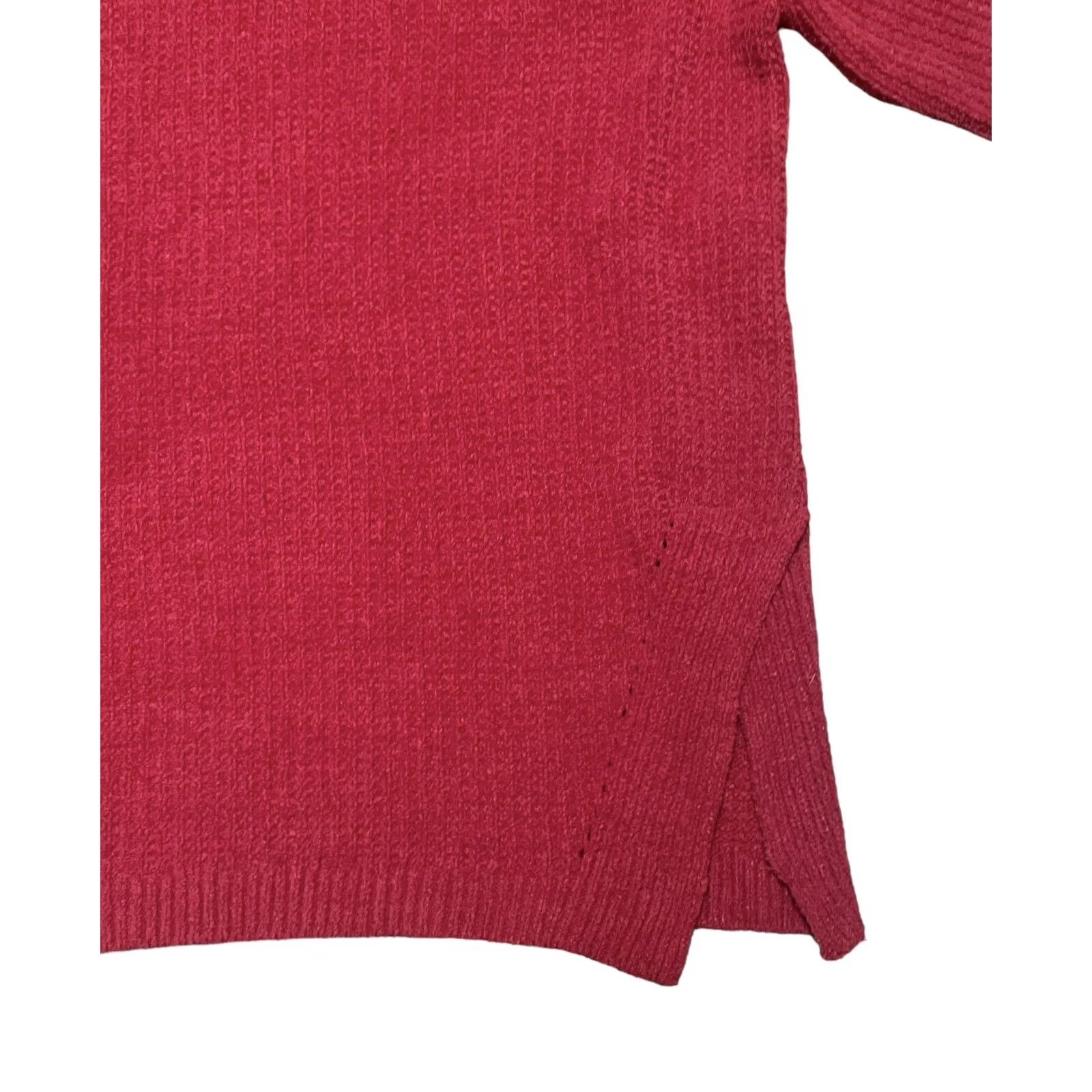 Vintage A New Day Red Knitted Sweater Sz Medium Pullover Long Sleeve High Neck Women’s Regular Size Knit Style Tight-Knit Pattern Solid Vintage No Size M / US 6-8 / IT 42-44 - 4 Thumbnail